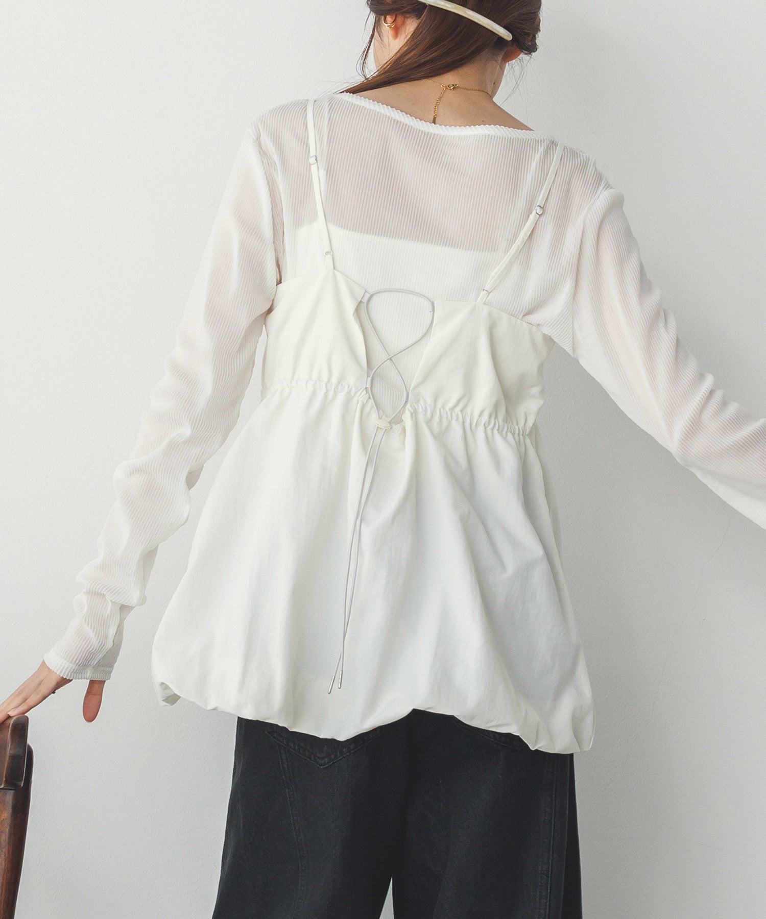 ナイロン バルーンキャミビスチェ