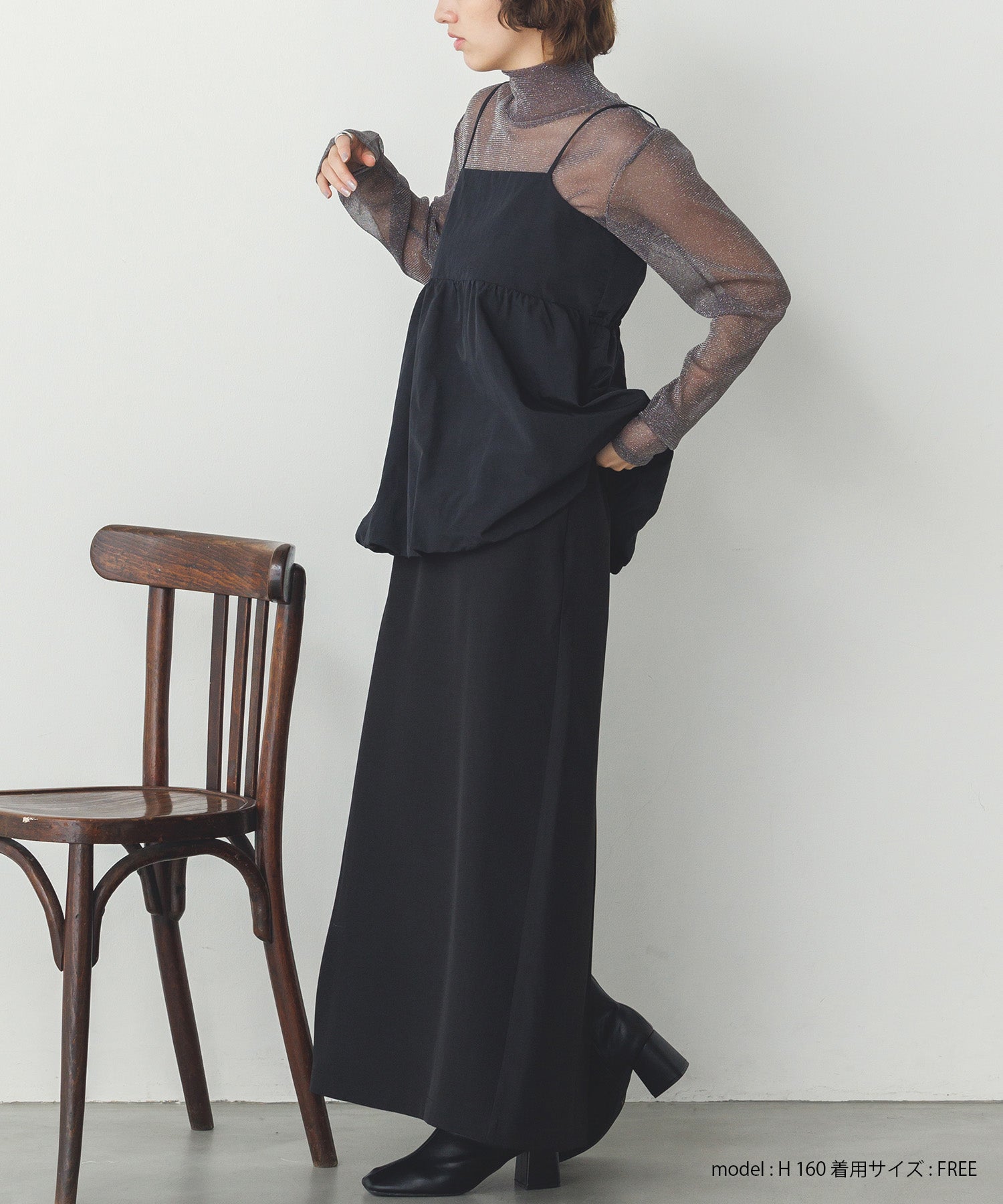 ナイロン バルーンキャミビスチェ