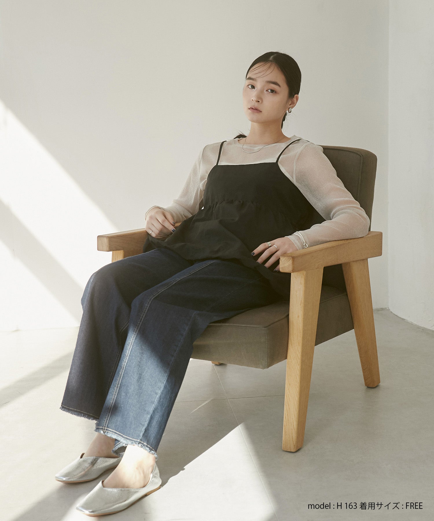 ナイロン バルーンキャミビスチェ