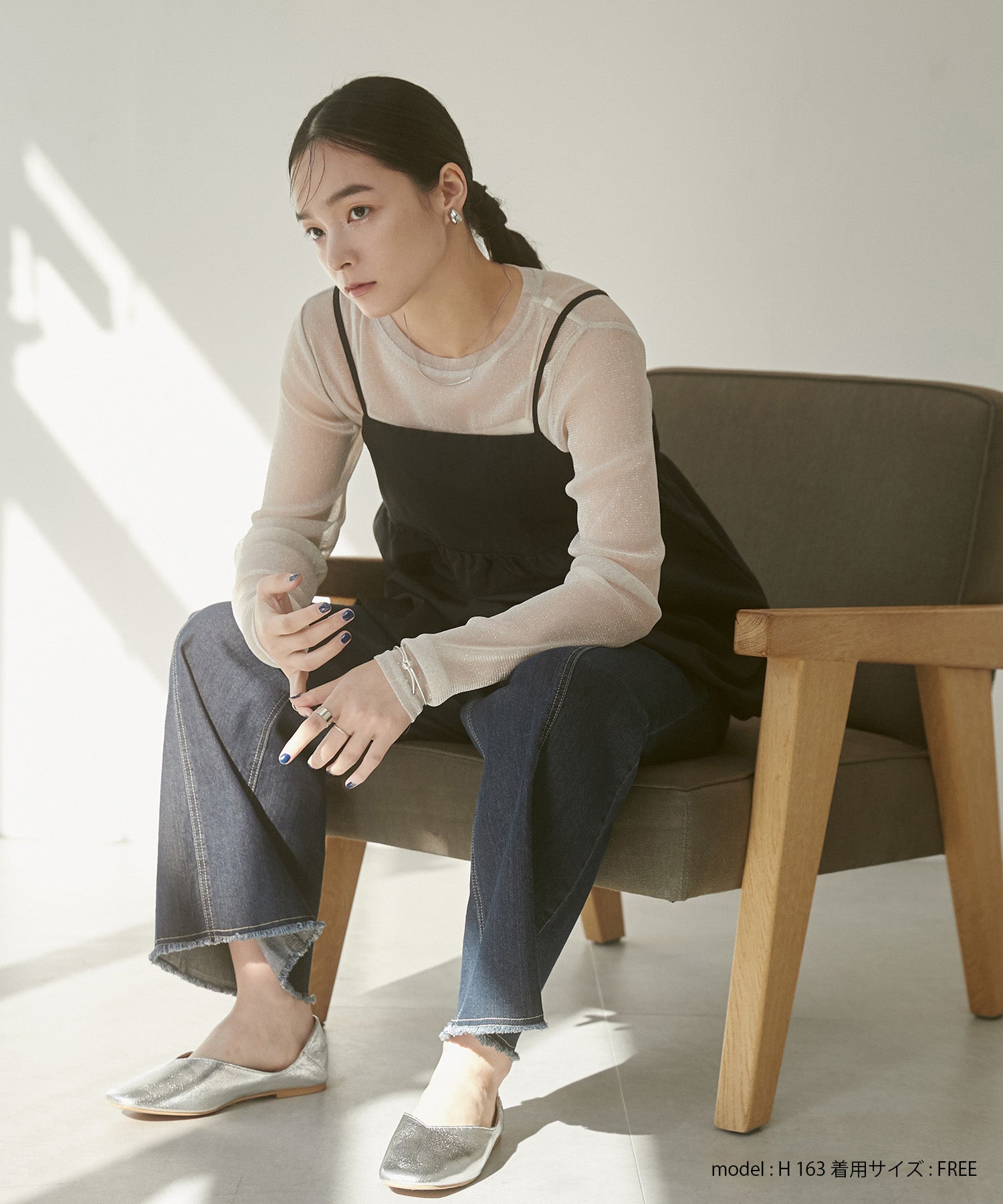 ナイロン バルーンキャミビスチェ