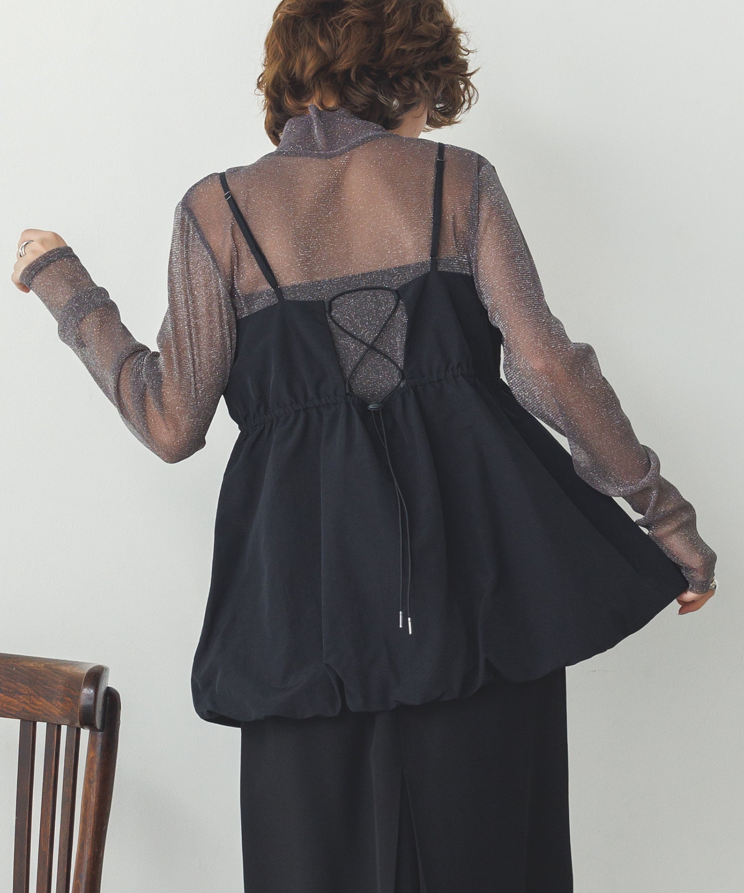 ナイロン バルーンキャミビスチェ