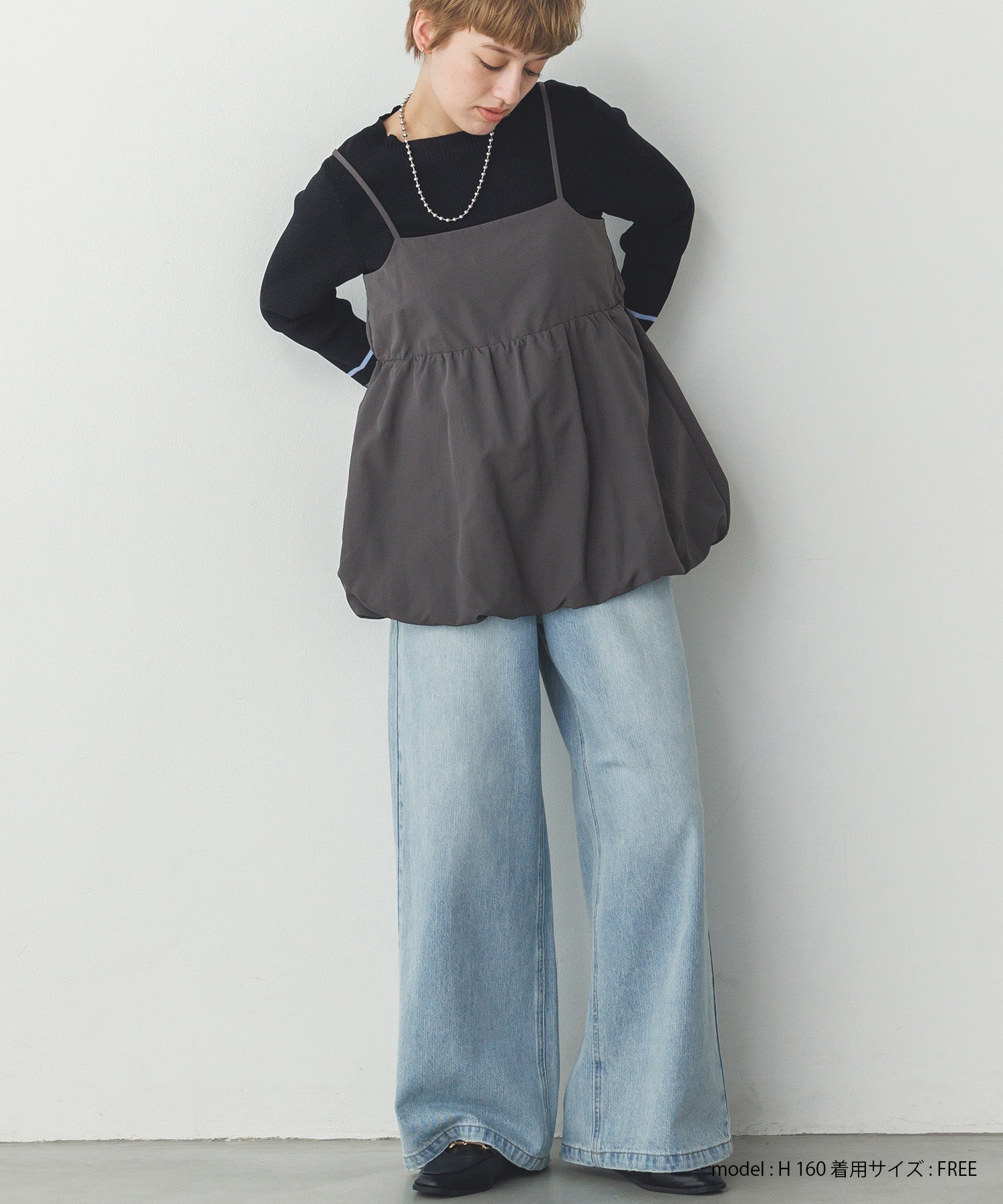 ナイロン バルーンキャミビスチェ