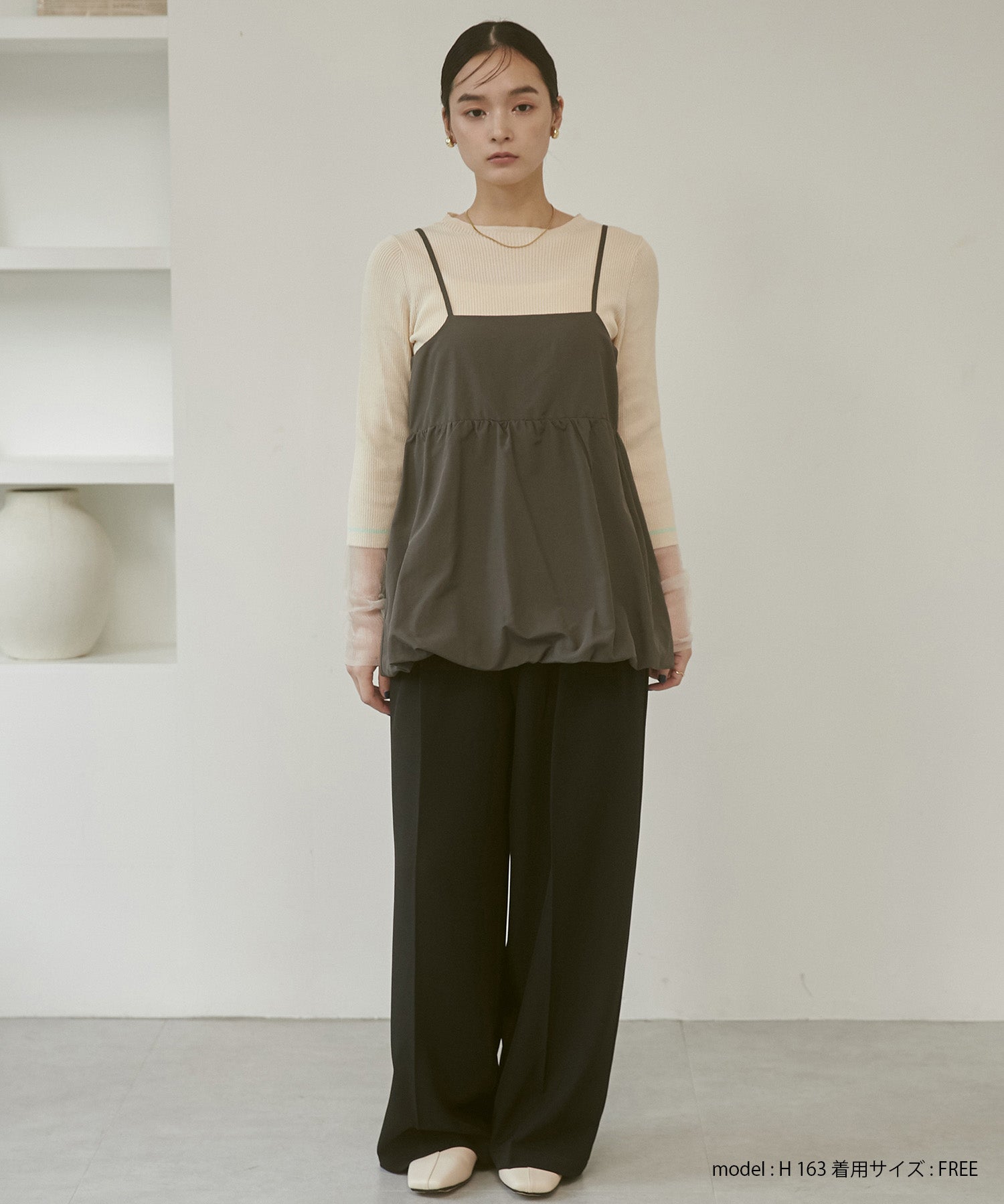 ナイロン バルーンキャミビスチェ