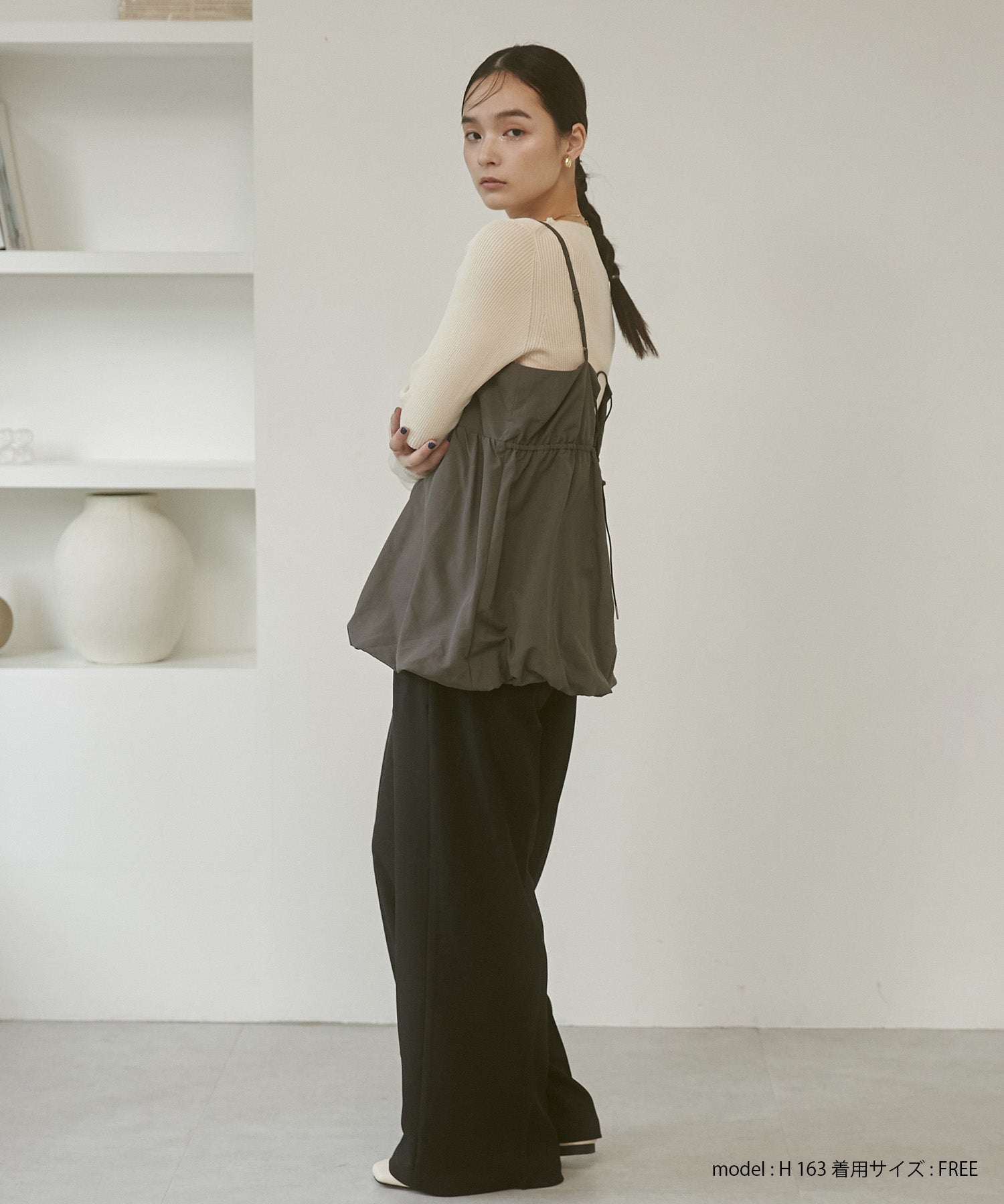 ナイロン バルーンキャミビスチェ