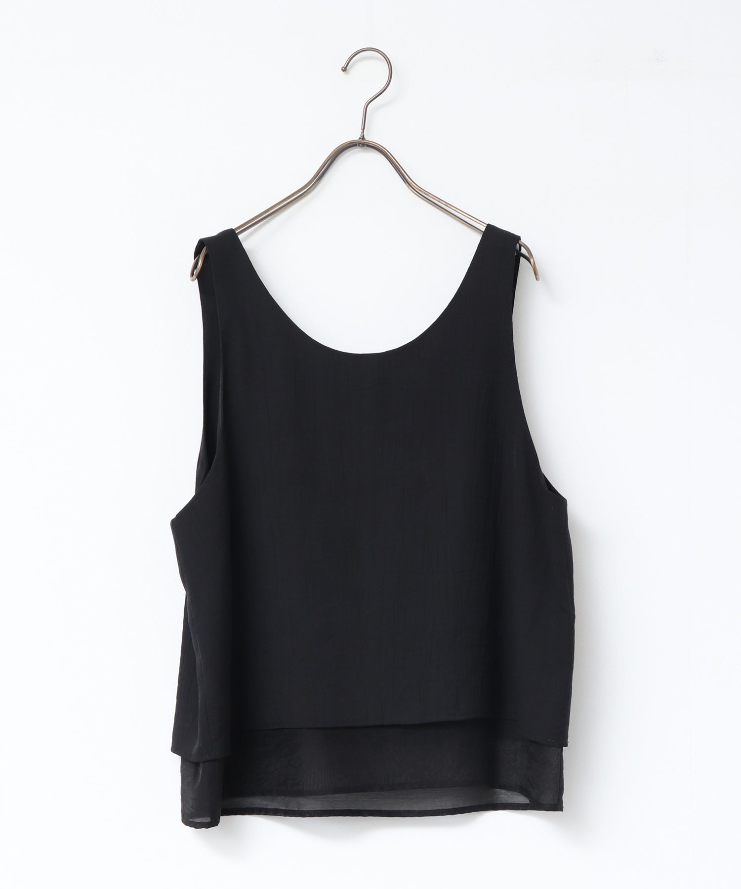 ワッシャーサテン ゆるタンクトップ