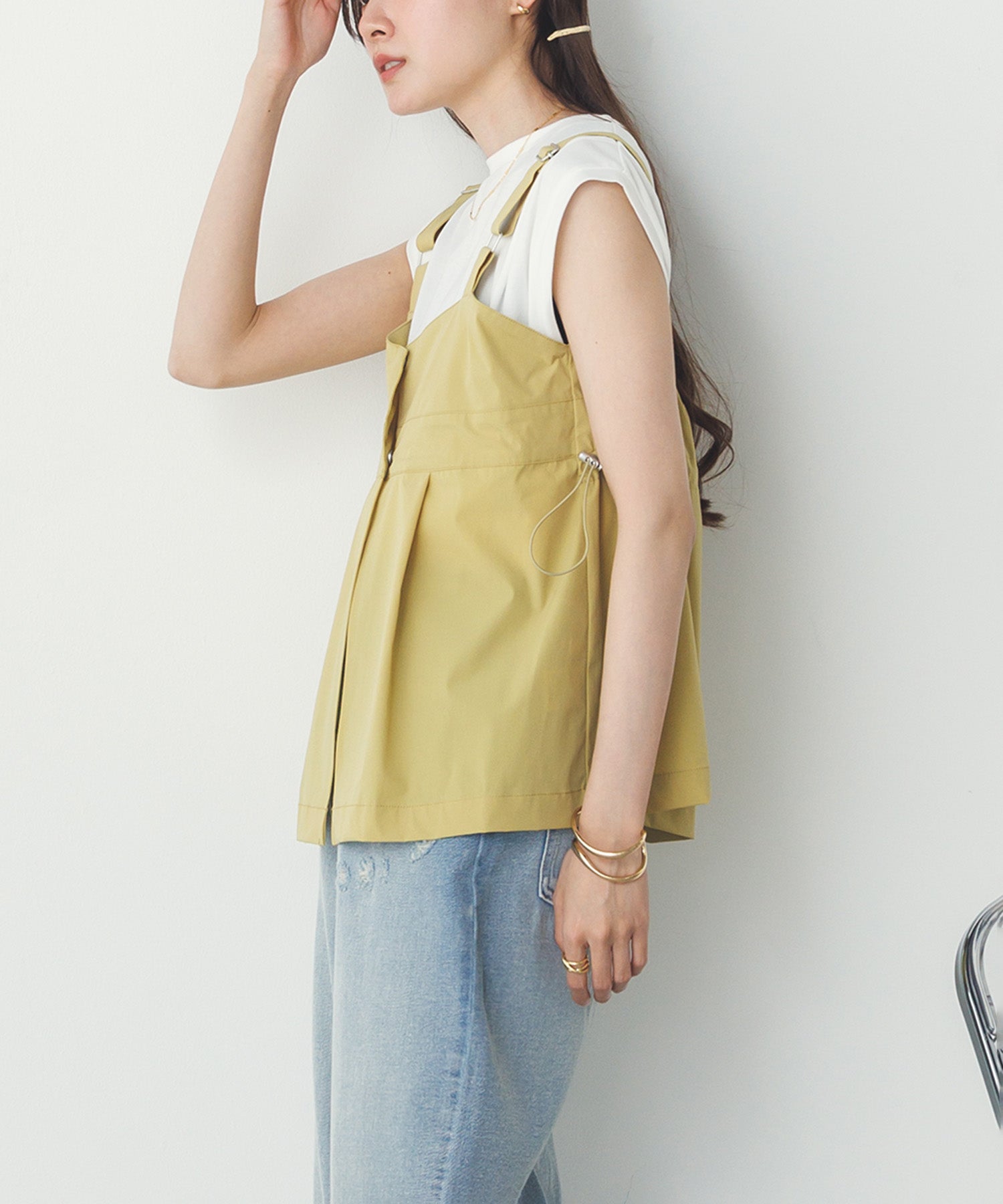 【接触冷感】2WAY バックドロストビスチェ