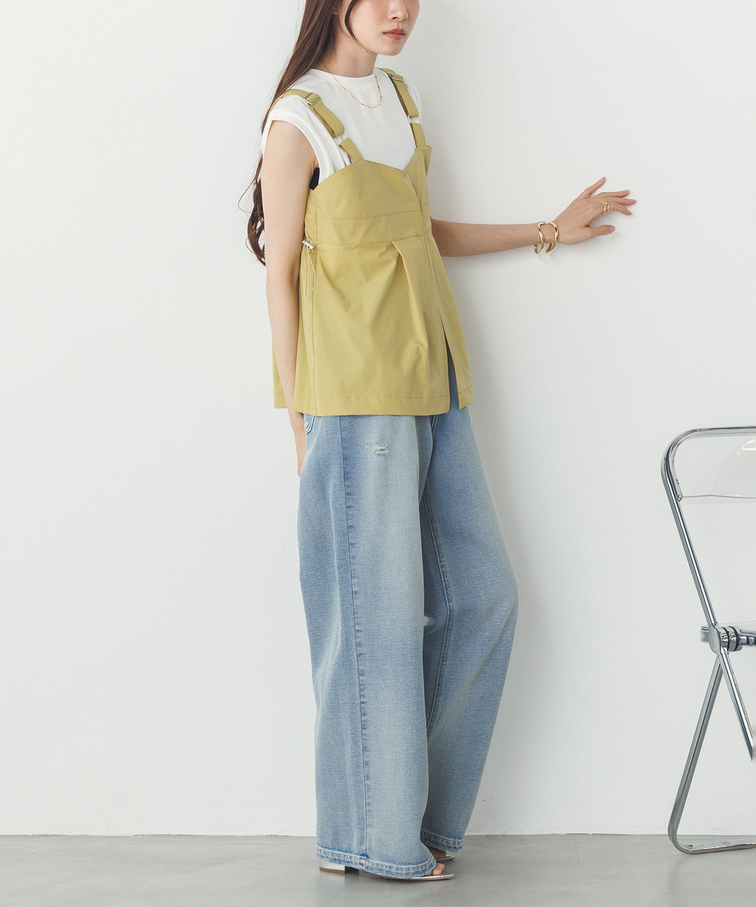 【接触冷感】2WAY バックドロストビスチェ