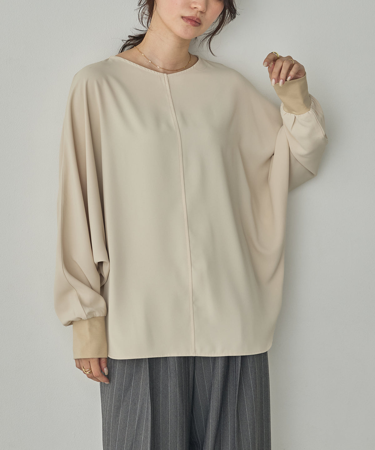 GEORGETTE DOLMAN-SLEEVE TOPS