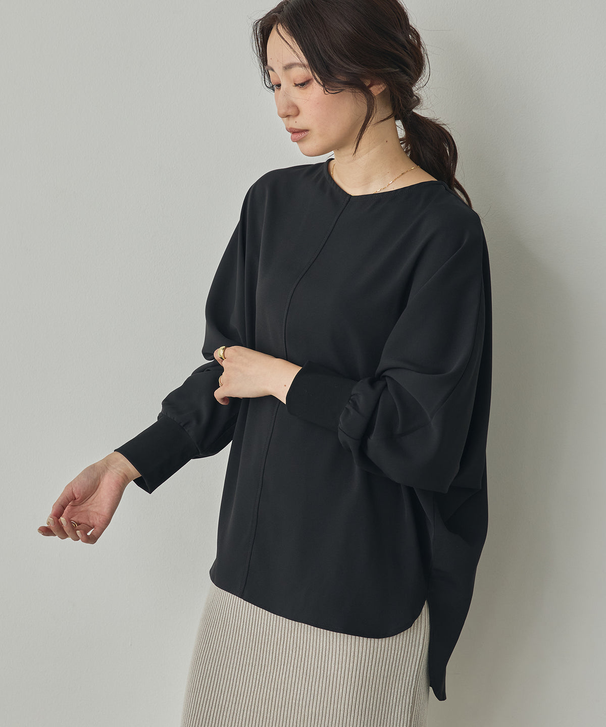 GEORGETTE DOLMAN-SLEEVE TOPS