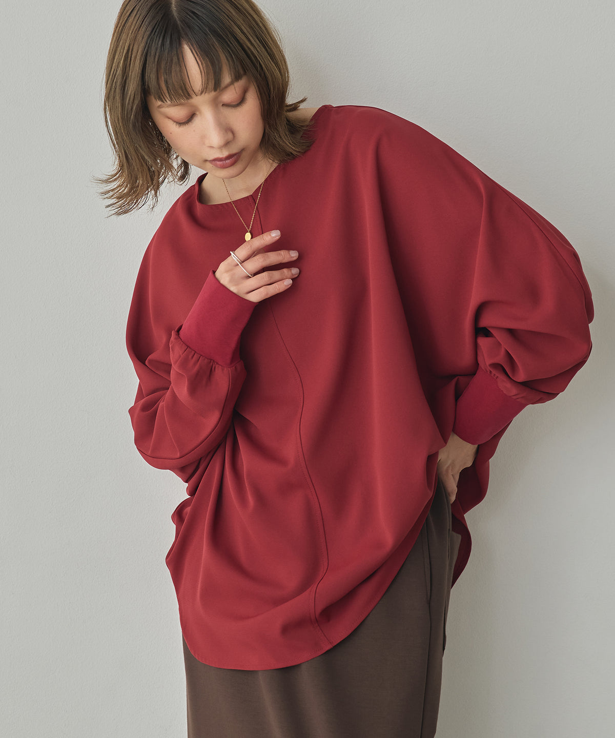 GEORGETTE DOLMAN-SLEEVE TOPS