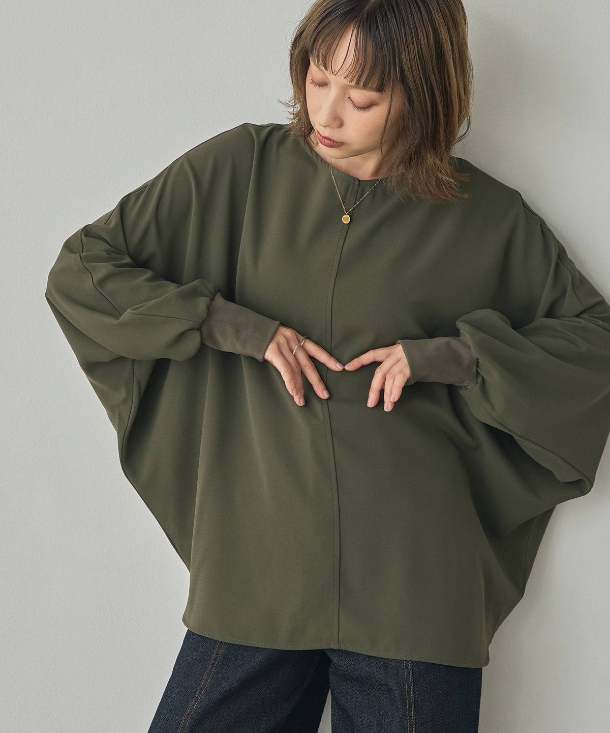 GEORGETTE DOLMAN-SLEEVE TOPS