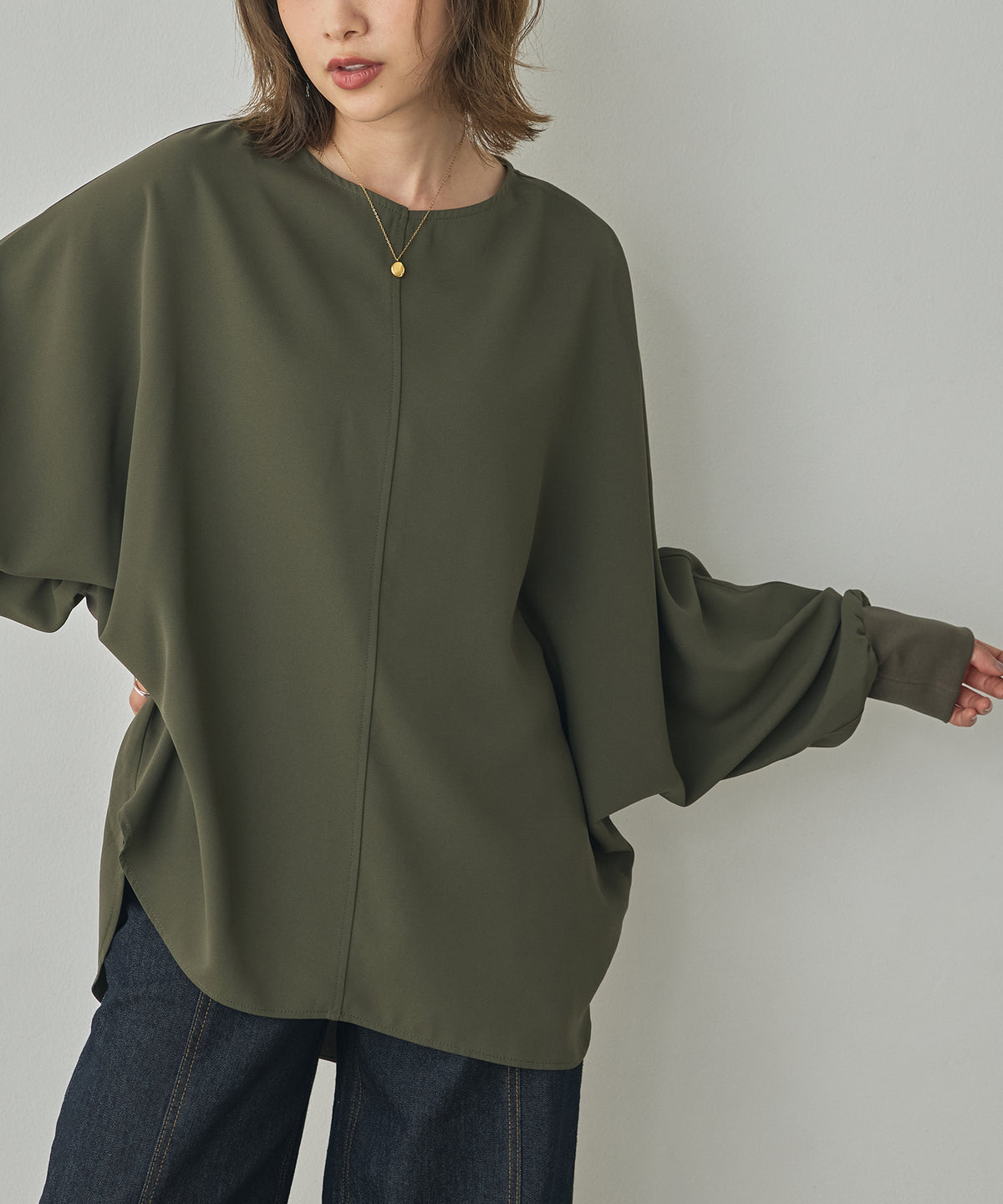 GEORGETTE DOLMAN-SLEEVE TOPS
