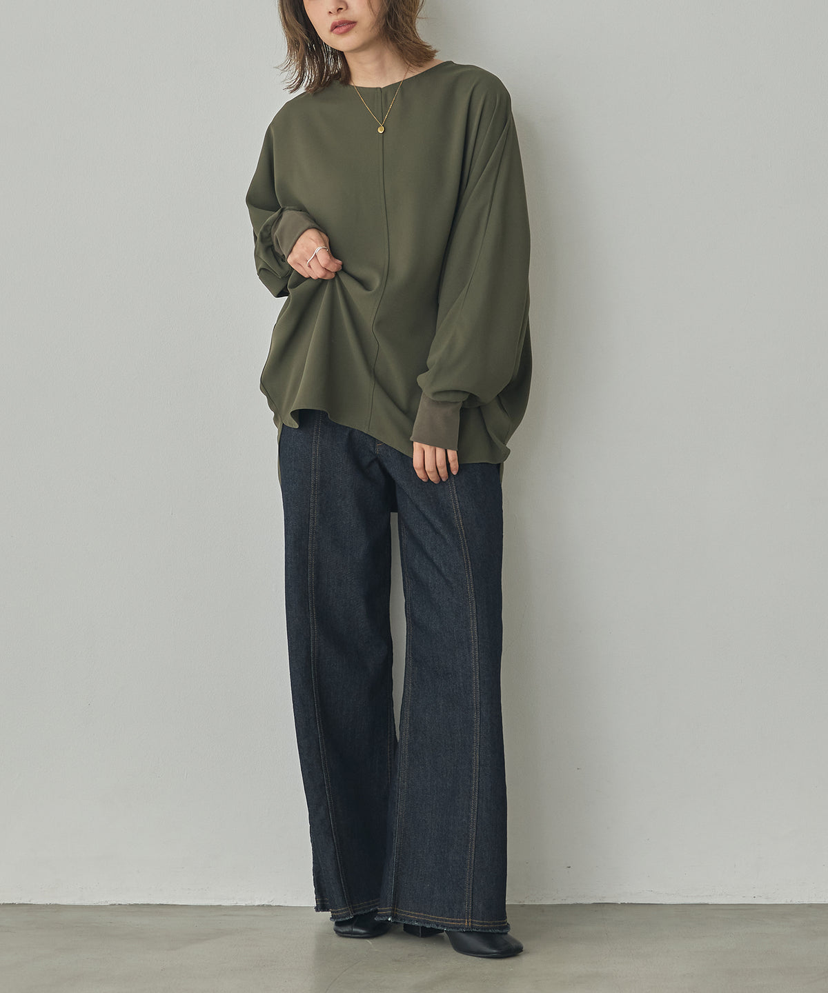GEORGETTE DOLMAN-SLEEVE TOPS