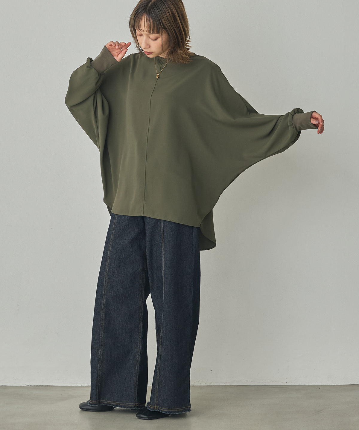 GEORGETTE DOLMAN-SLEEVE TOPS