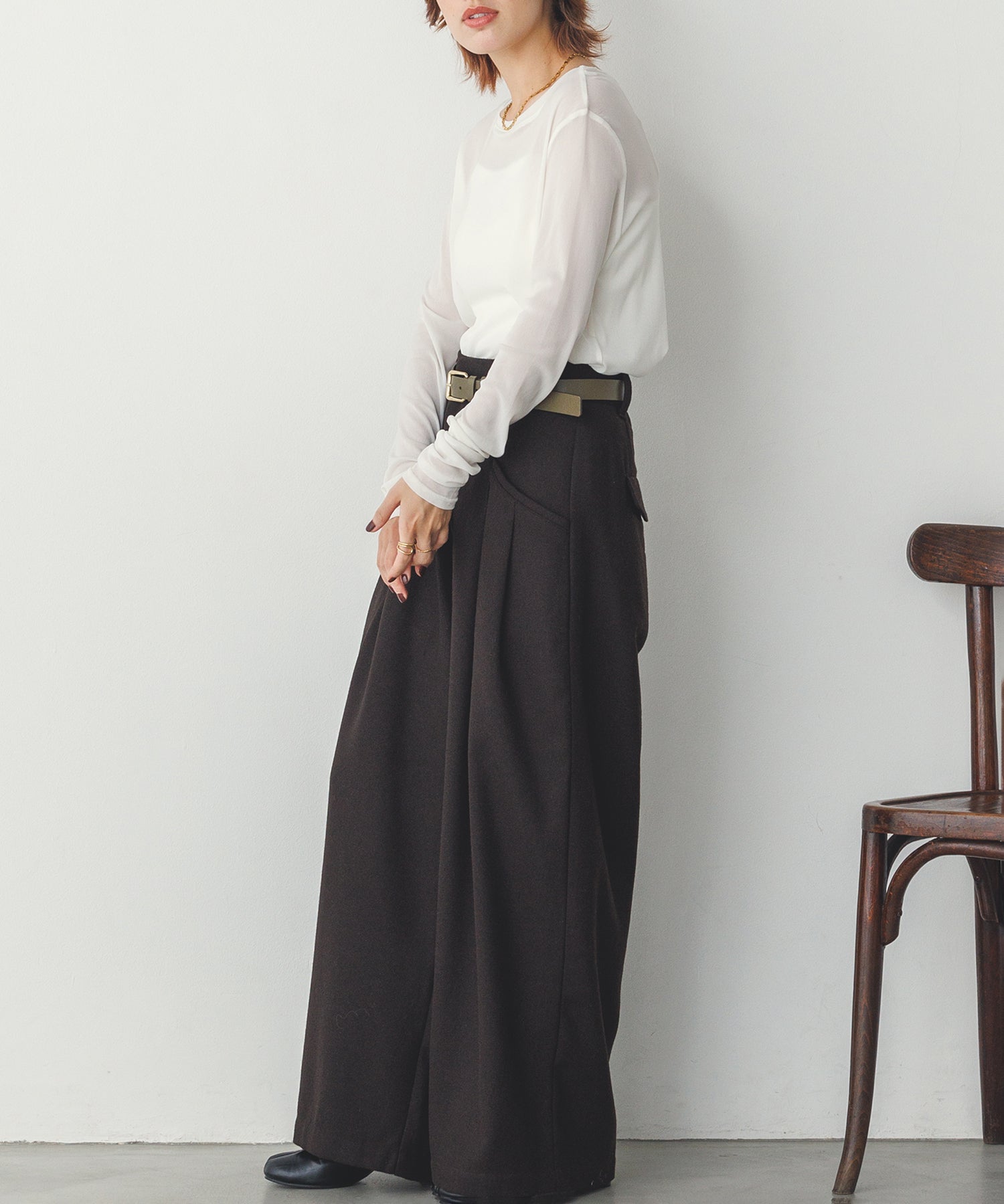 model : H160 着用サイズ : FREE