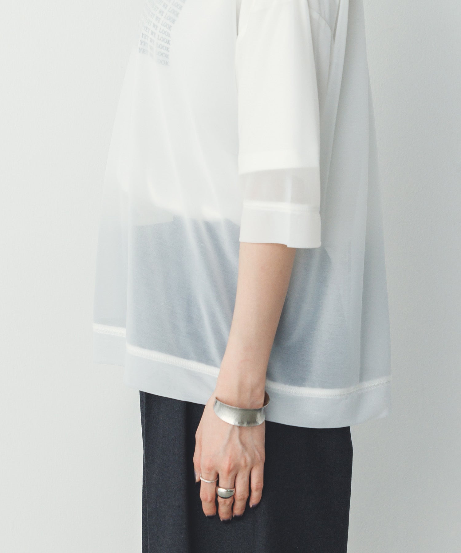 【再入荷】シアー半袖Tシャツ