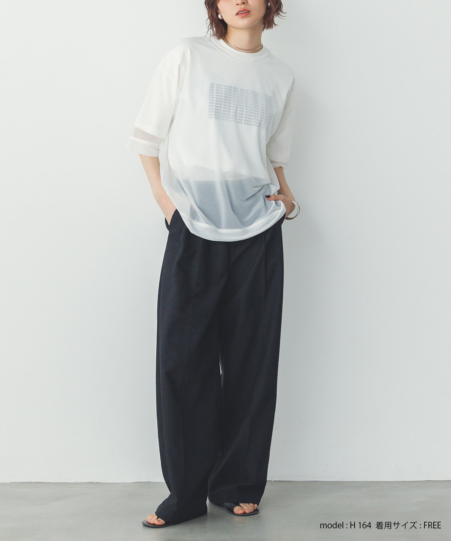 【再入荷】シアー半袖Tシャツ