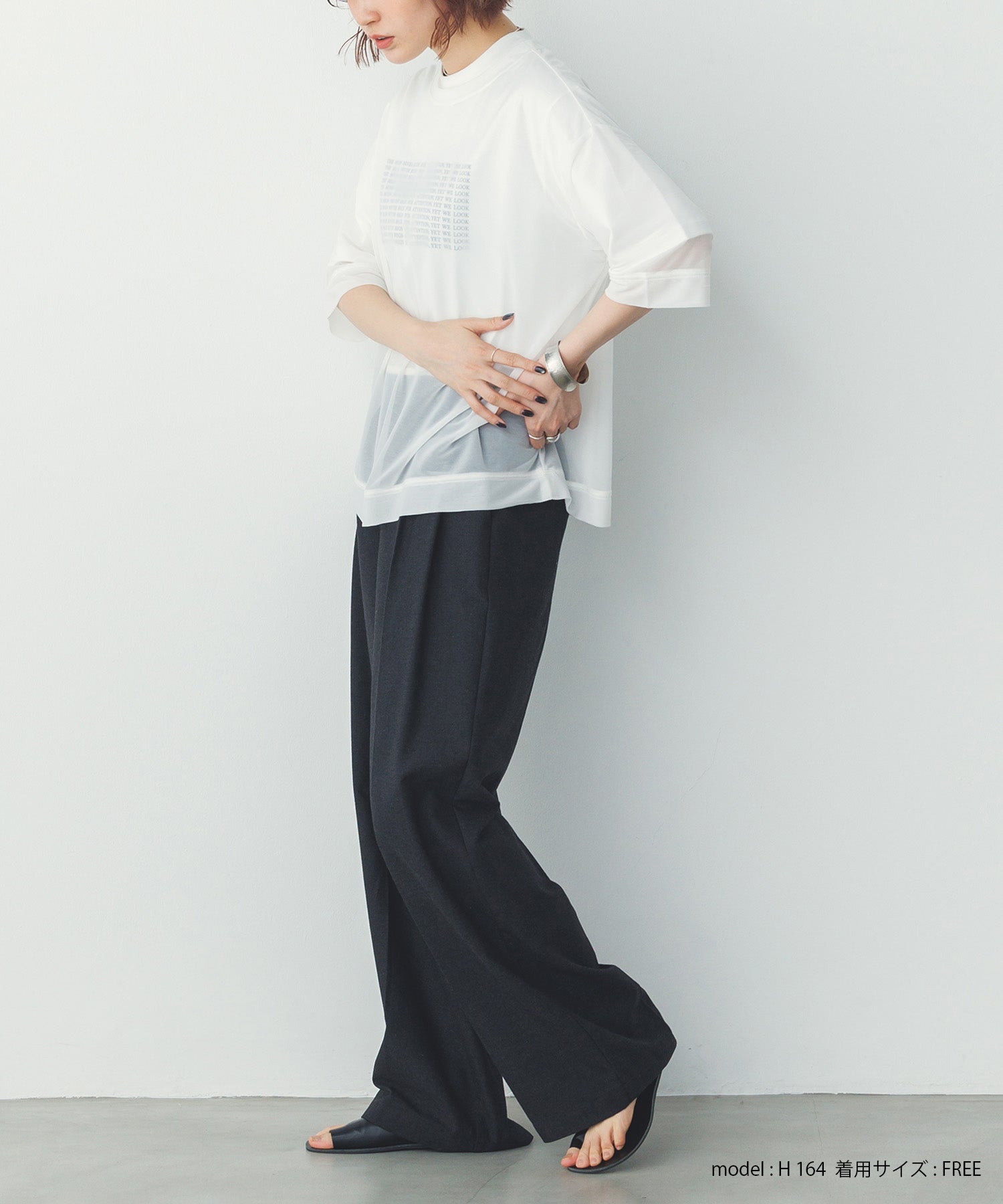 【再入荷】シアー半袖Tシャツ