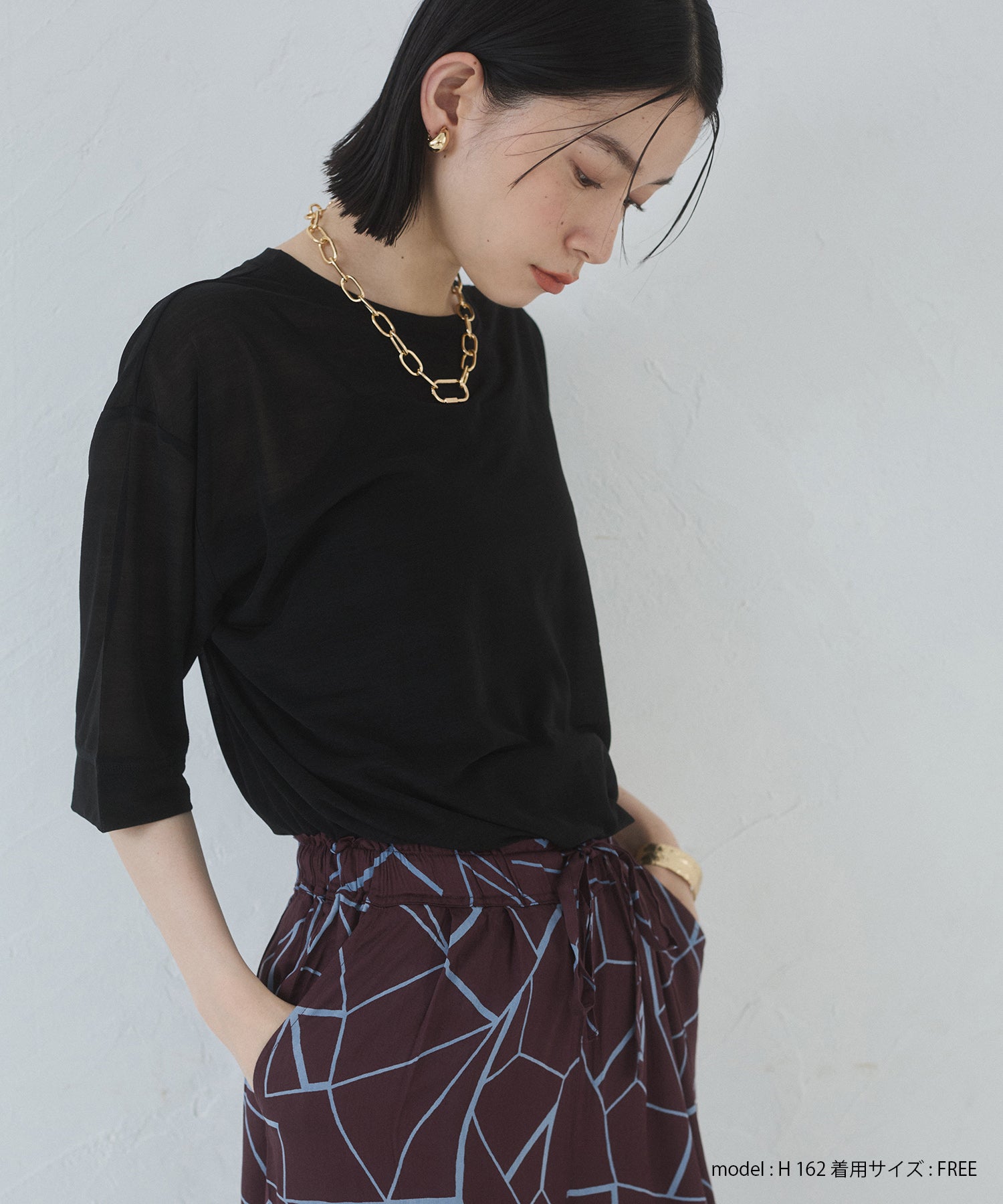 【再入荷】シアー半袖Tシャツ