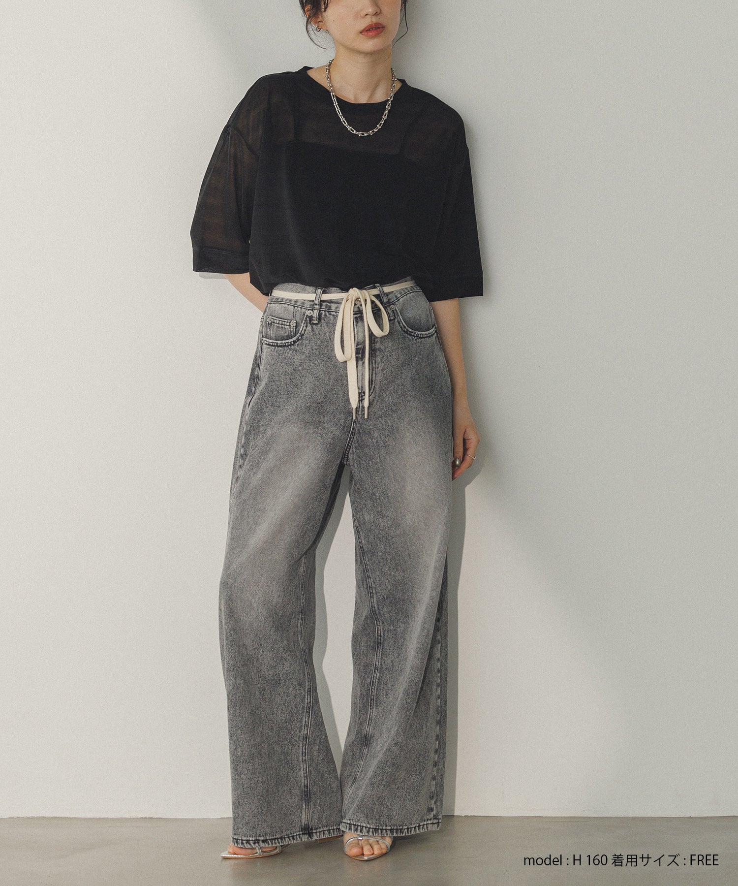 【再入荷】シアー半袖Tシャツ