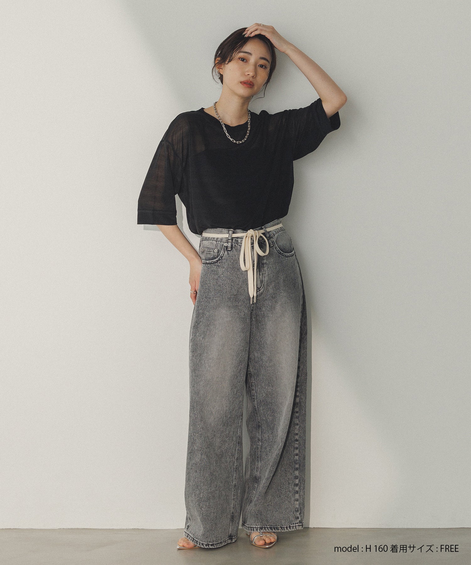 【再入荷】シアー半袖Tシャツ