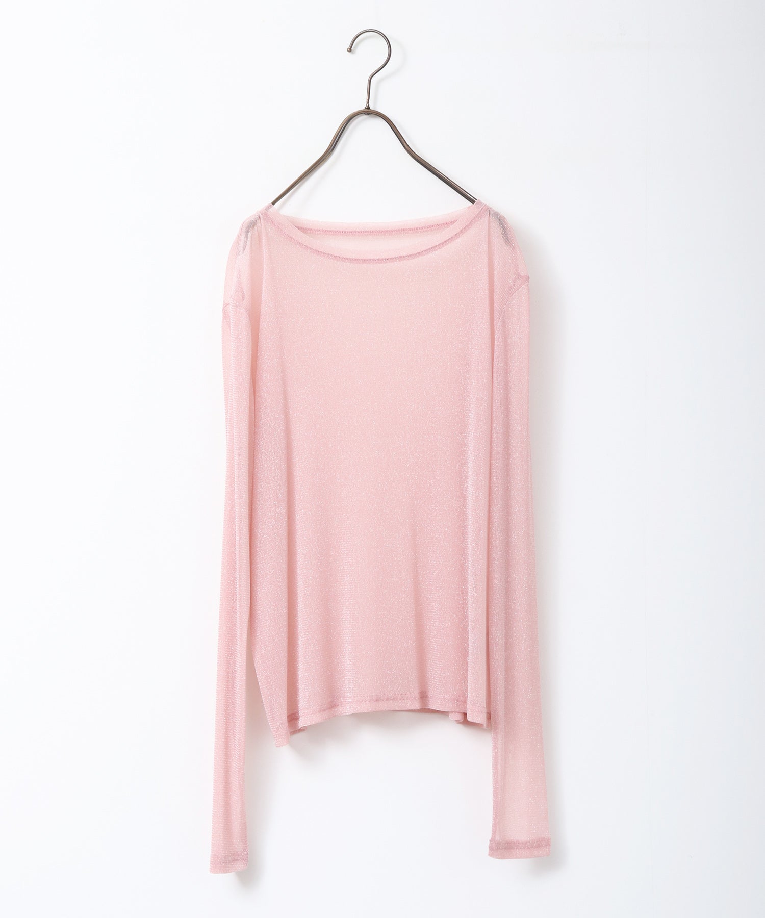 ラメシアークルーネックトップス