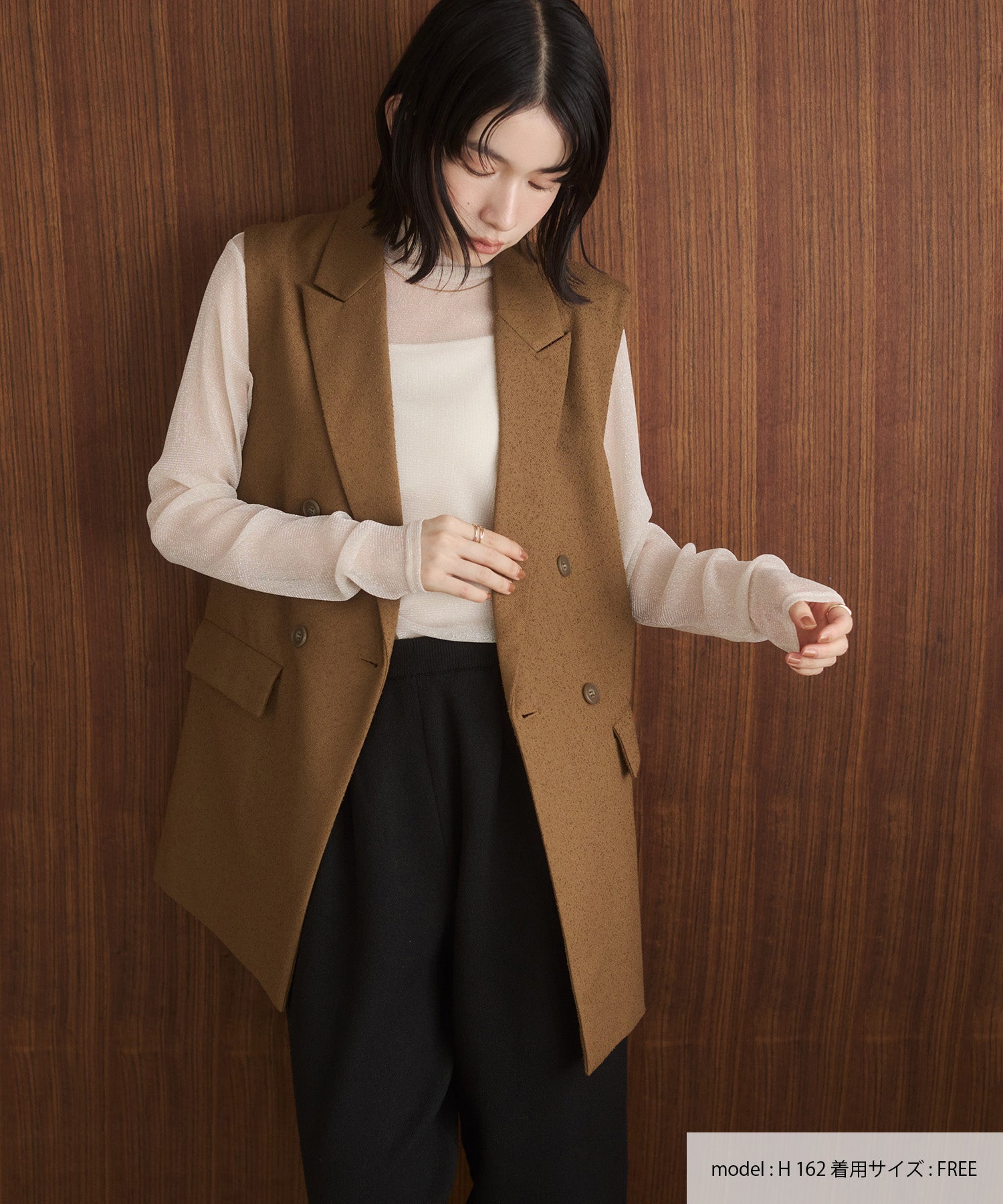 【新色追加】ラメシアー ハイネックトップス