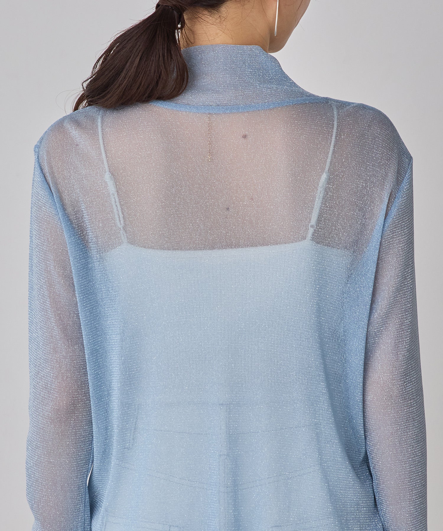 【新色追加】ラメシアー ハイネックトップス