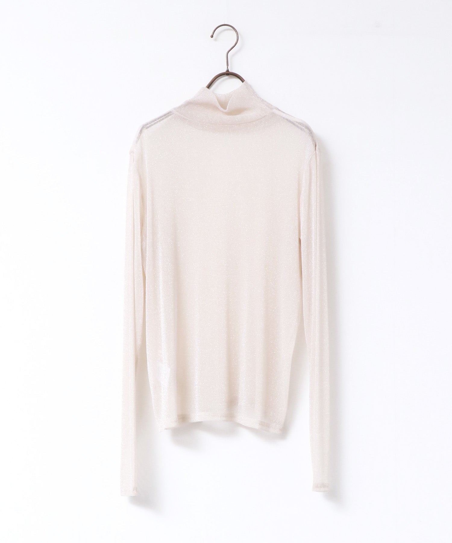 【新色追加】ラメシアー ハイネックトップス