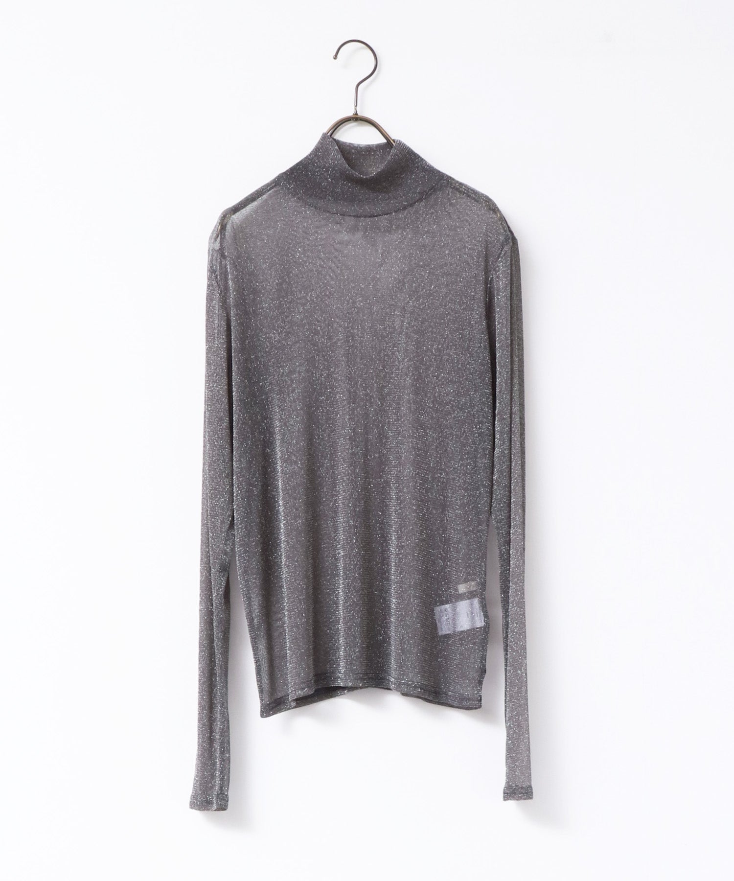 【新色追加】ラメシアー ハイネックトップス