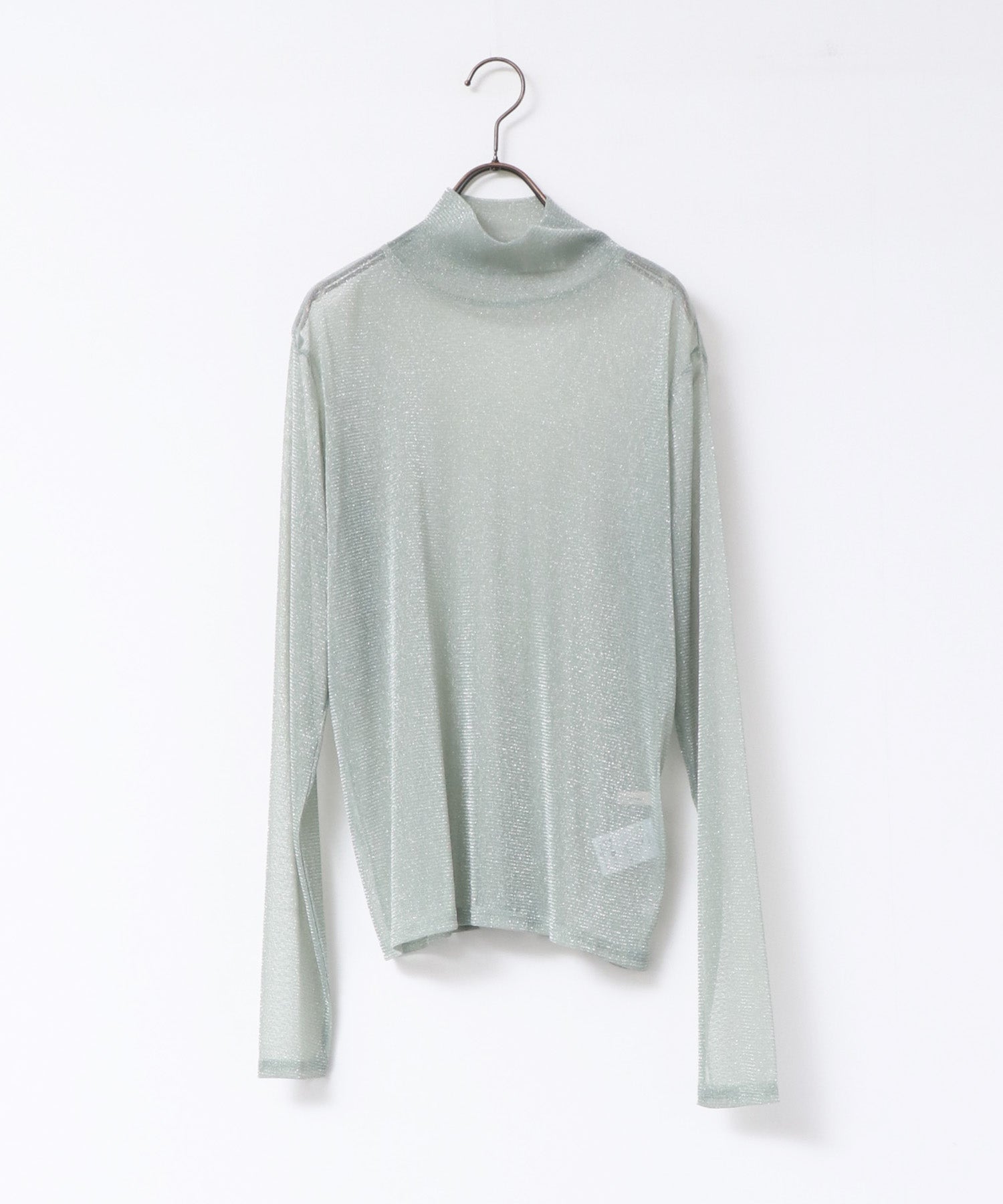 【新色追加】ラメシアー ハイネックトップス