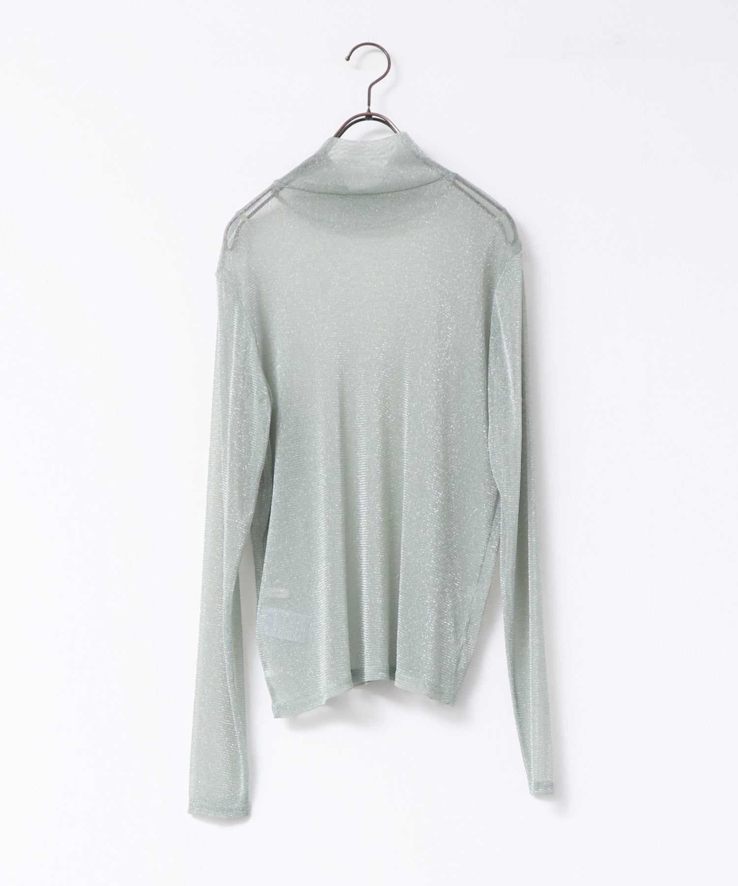 【新色追加】ラメシアー ハイネックトップス