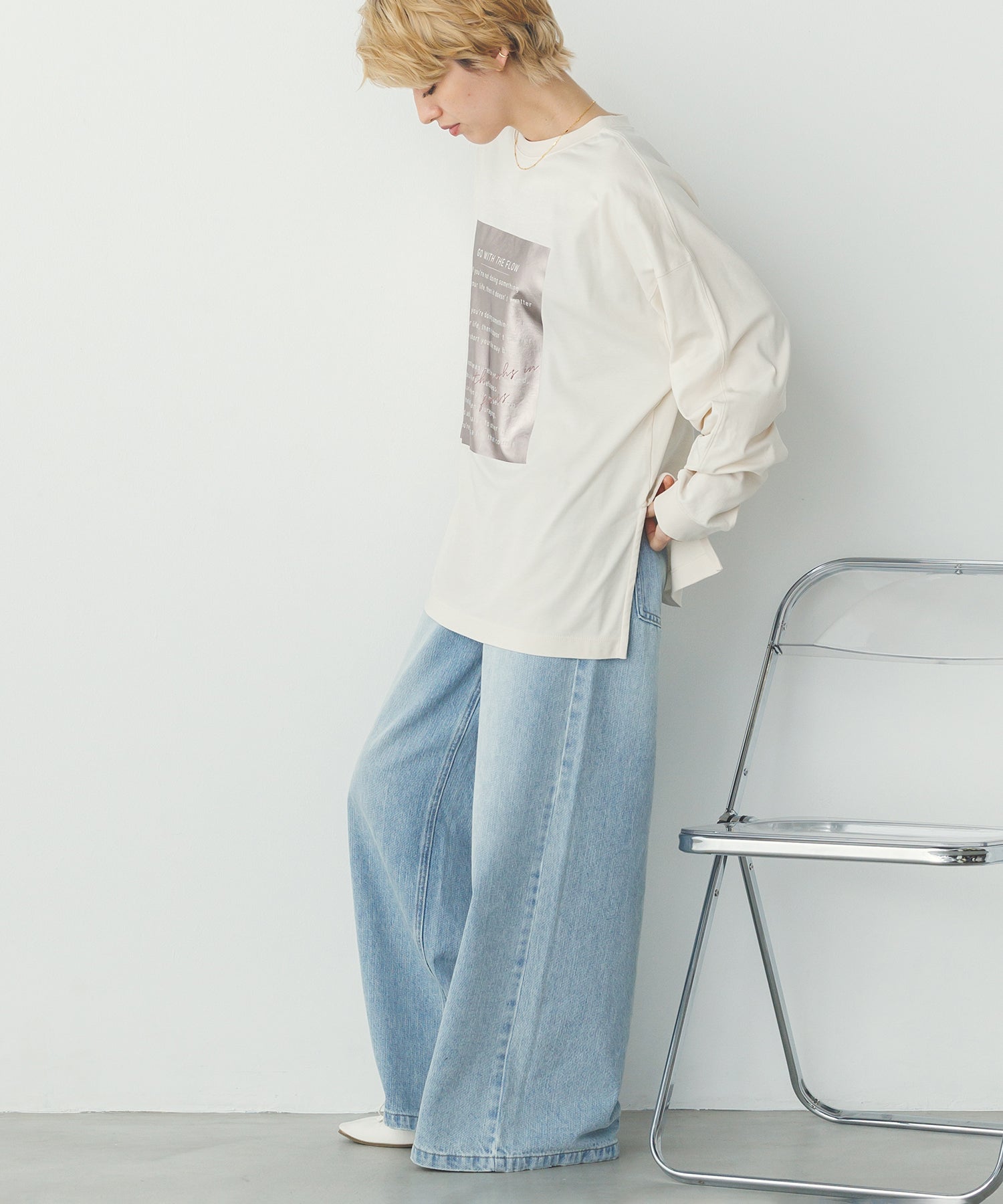 箔プリント ロンT