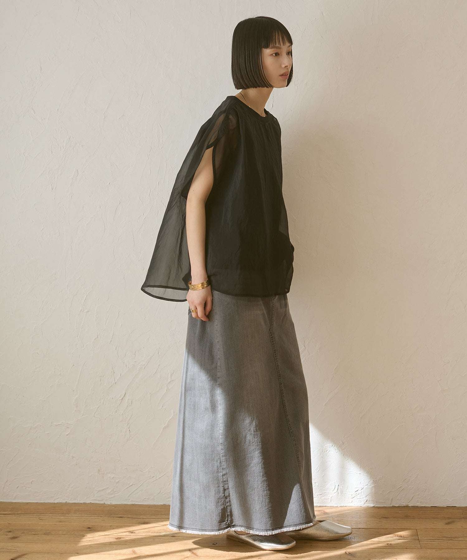 ニュアンス シアーレイヤードトップス