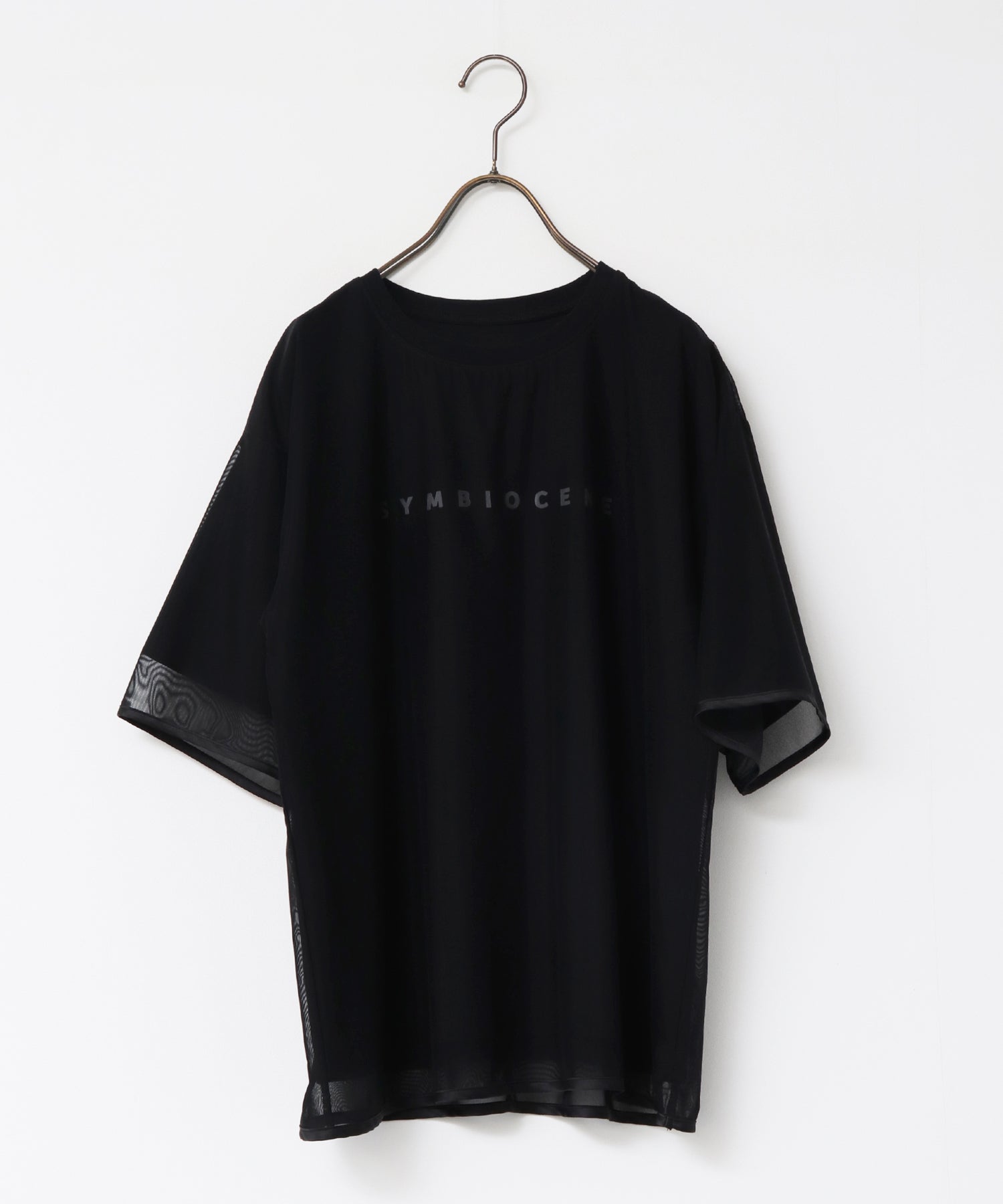 チュールレイヤード ロゴTシャツ