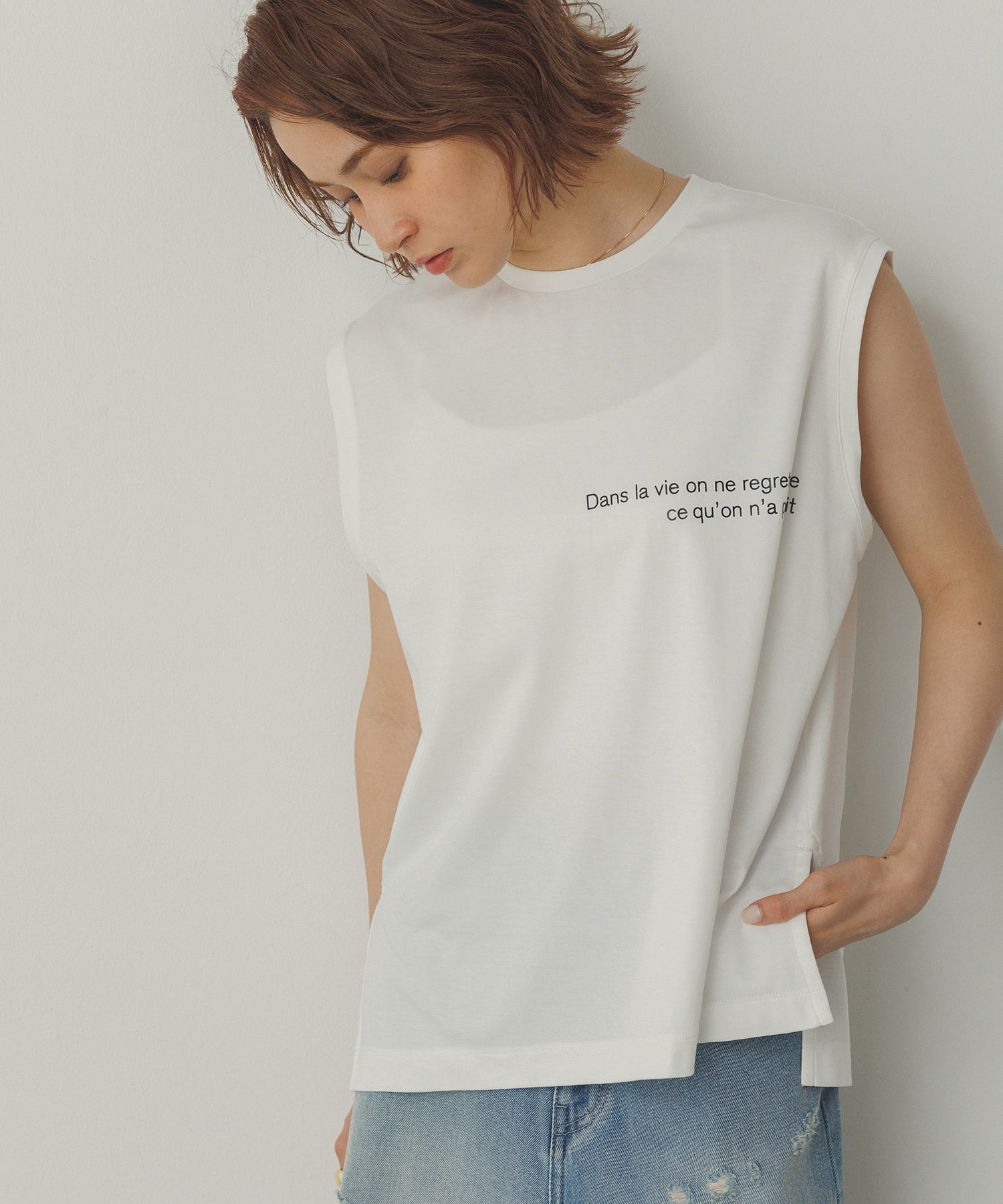 ミニロゴプリント フレンチトップス