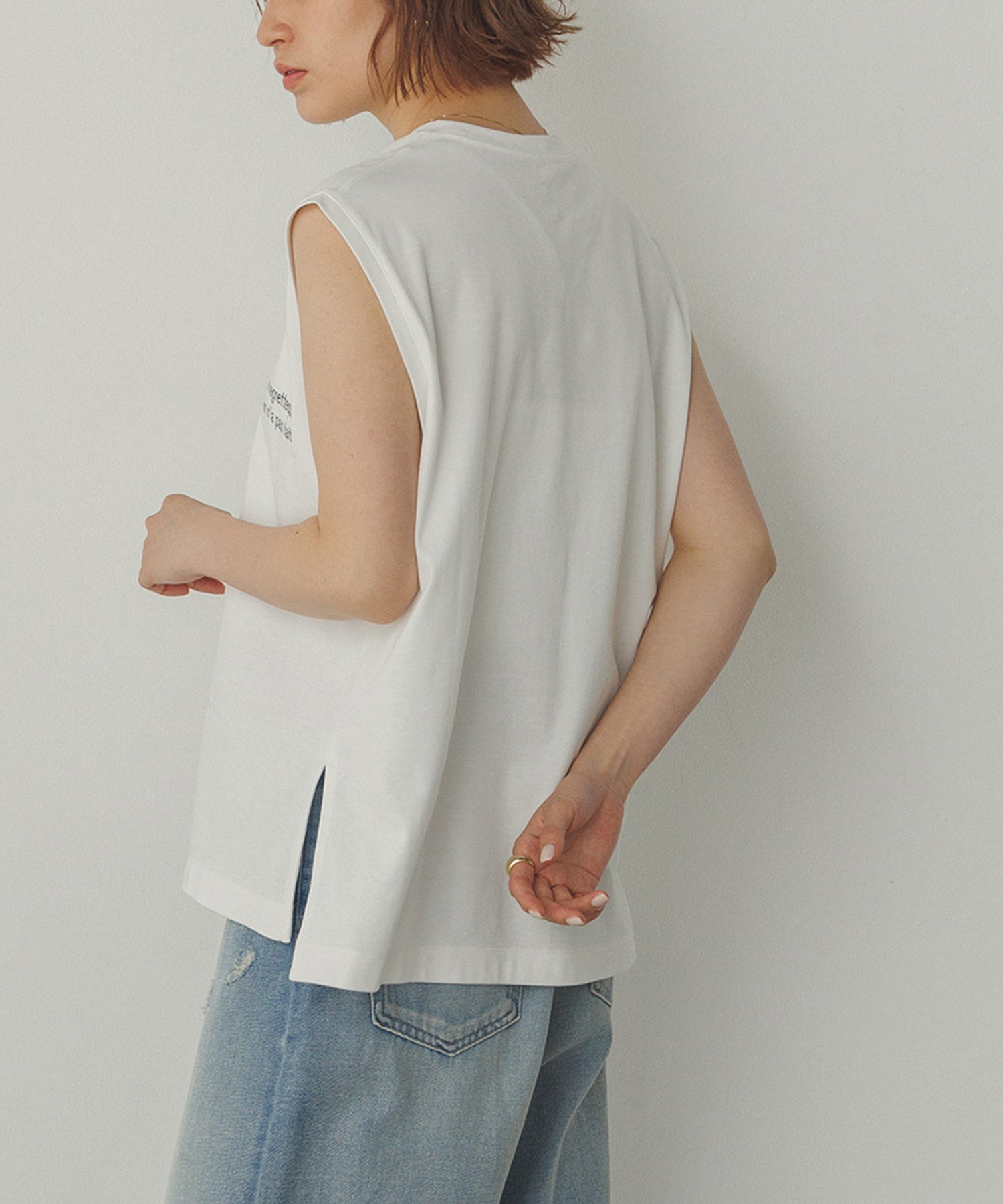 ミニロゴプリント フレンチトップス