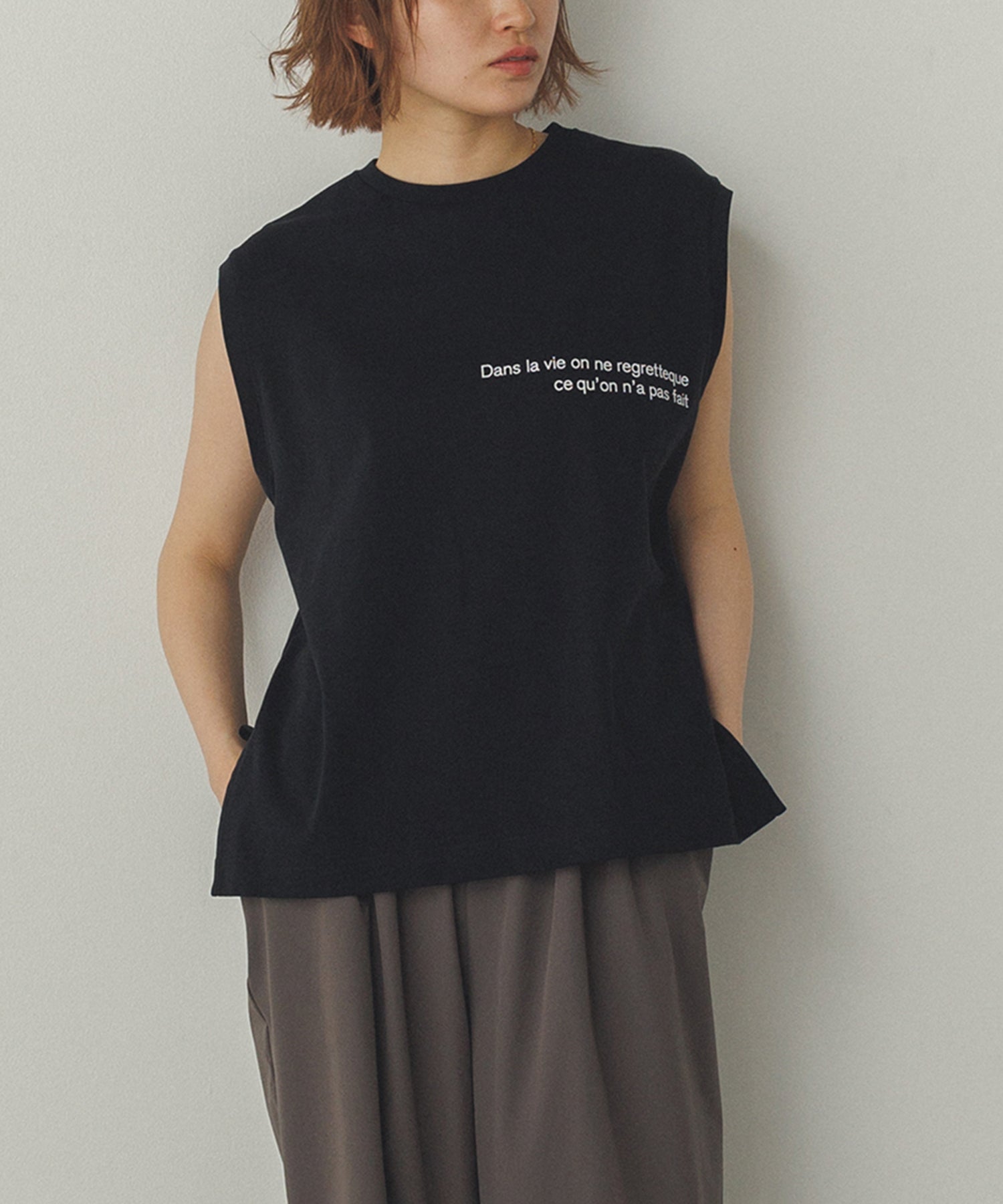 ミニロゴプリント フレンチトップス