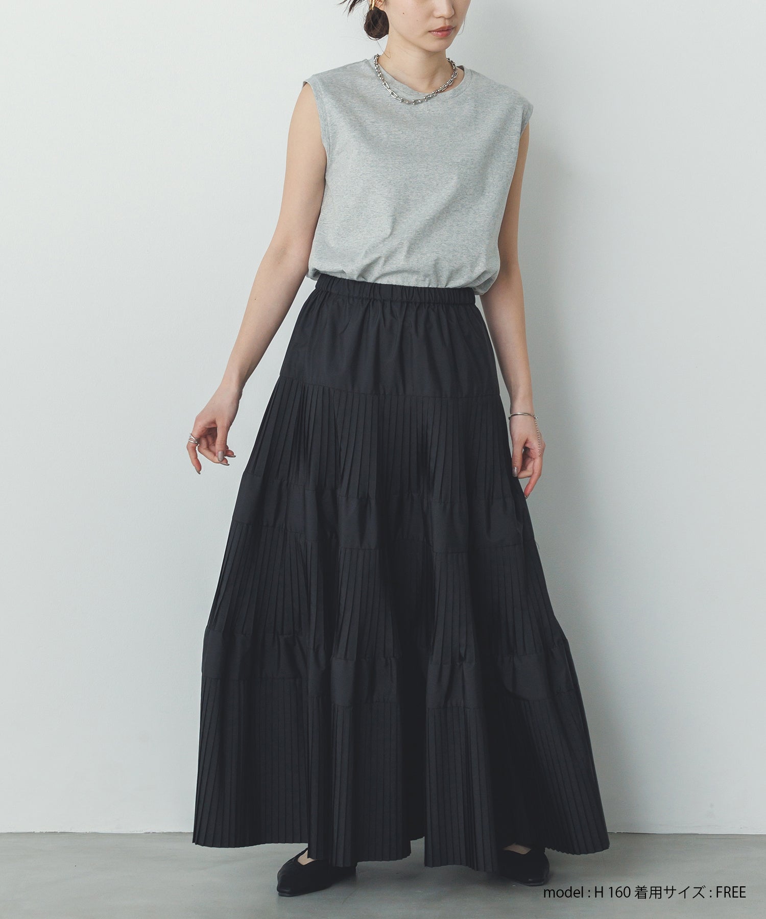 【新色追加】ベーシックノースリーブトップス