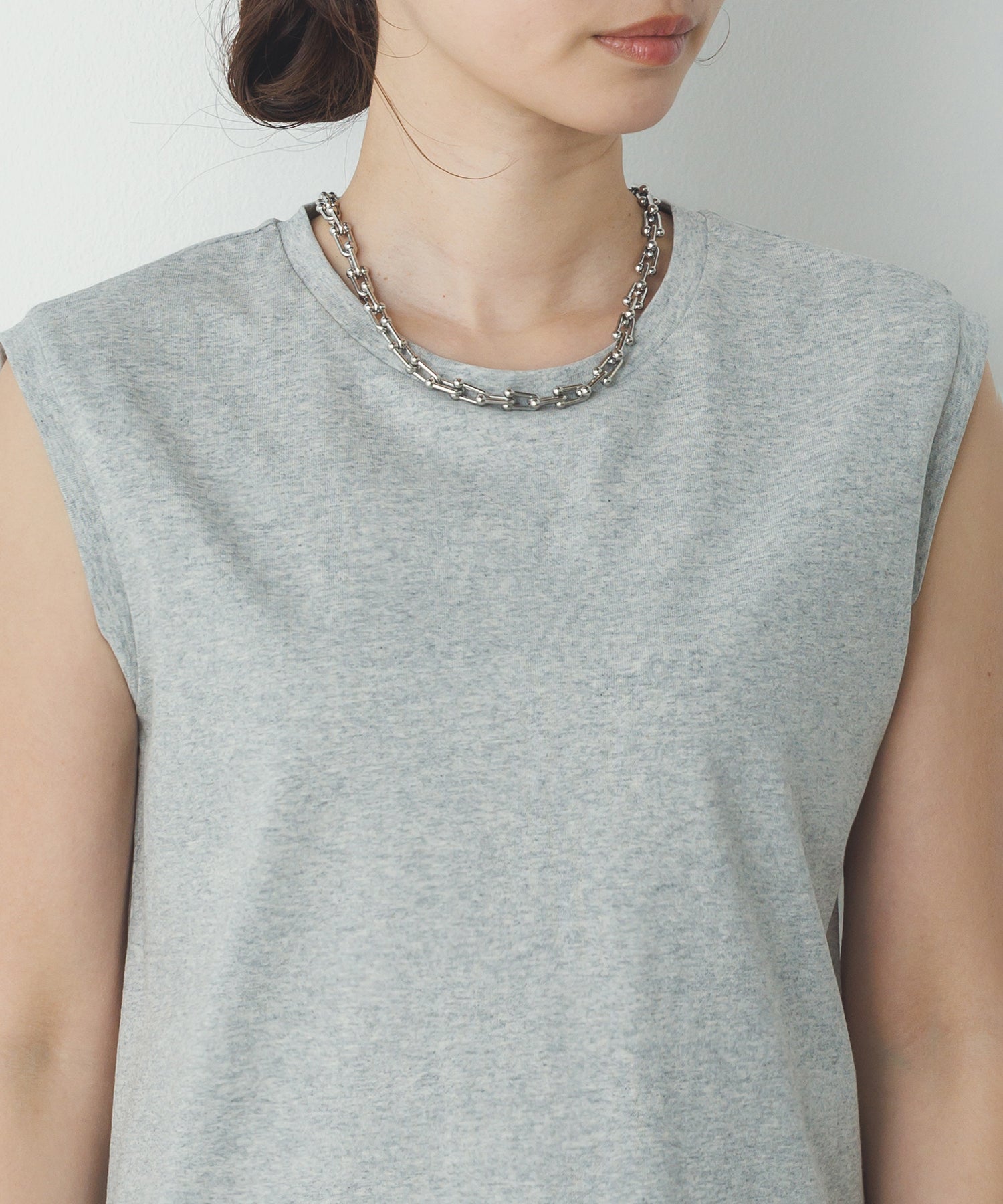 【新色追加】ベーシックノースリーブトップス