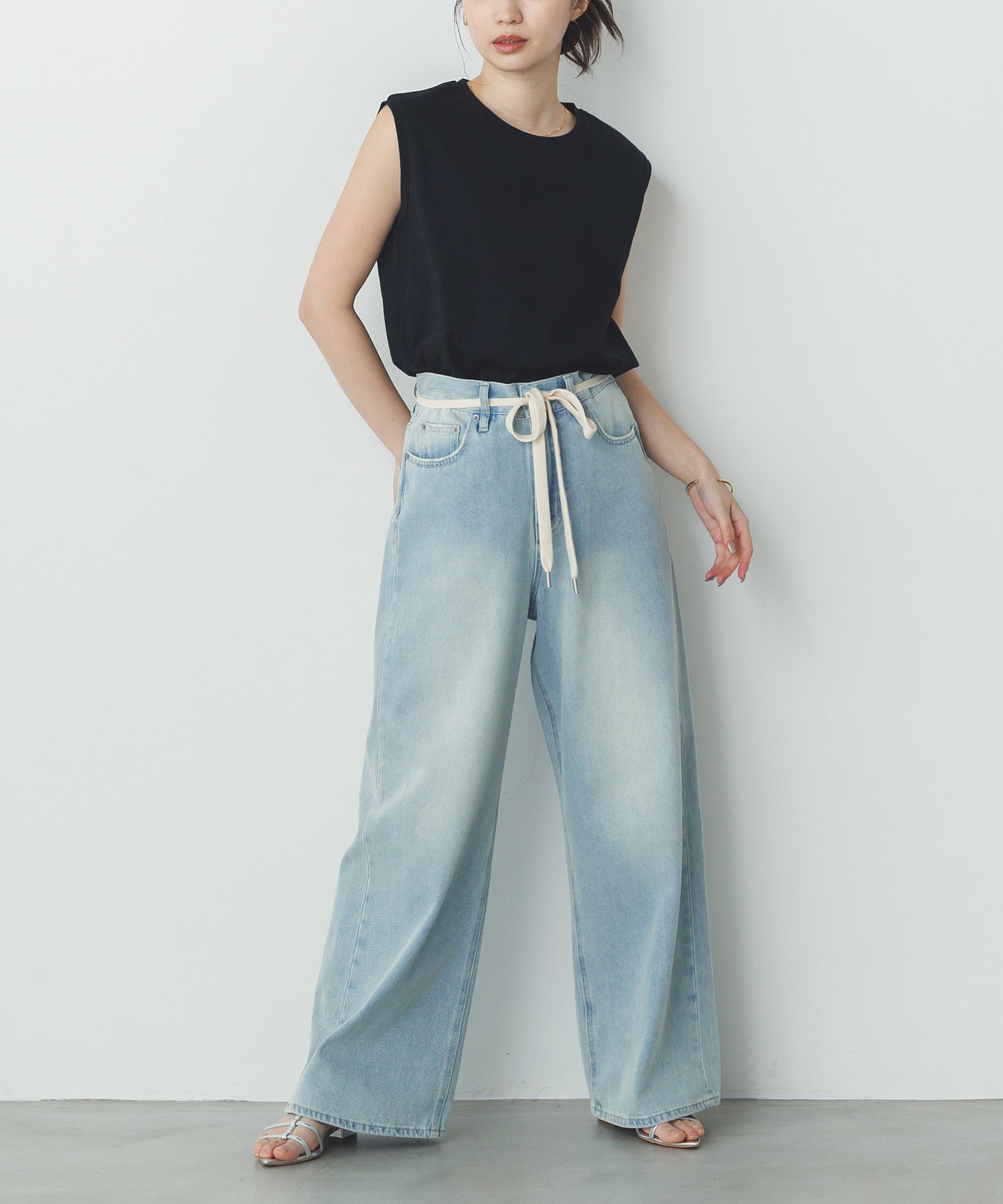 【新色追加】ベーシックノースリーブトップス