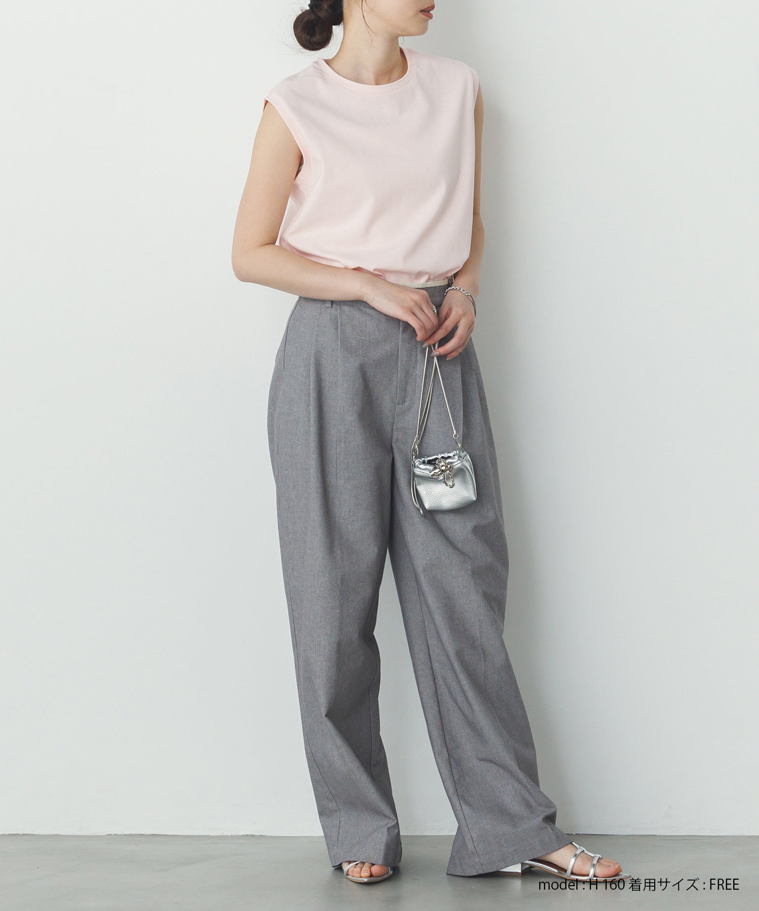 【新色追加】ベーシックノースリーブトップス