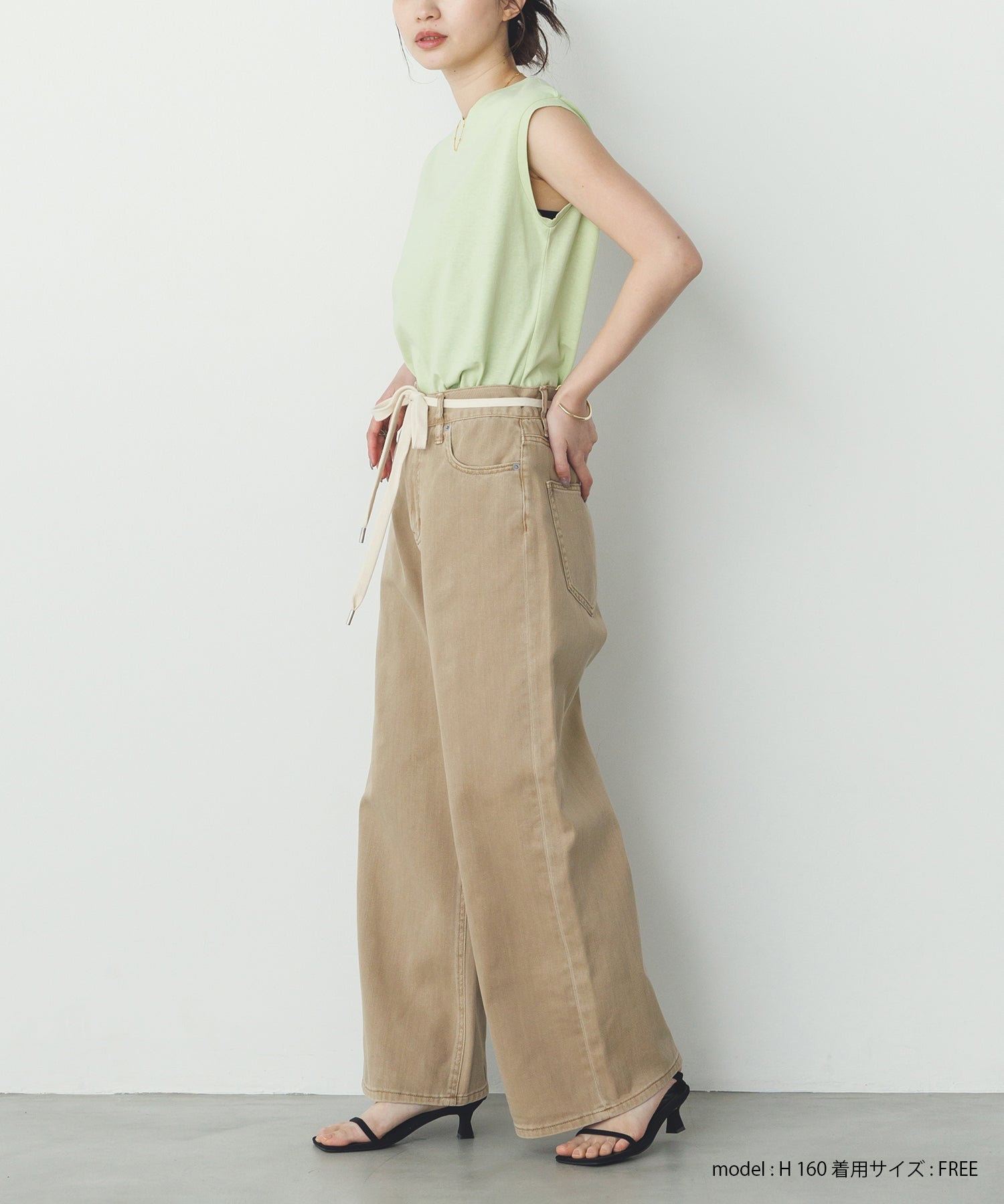 【新色追加】ベーシックノースリーブトップス