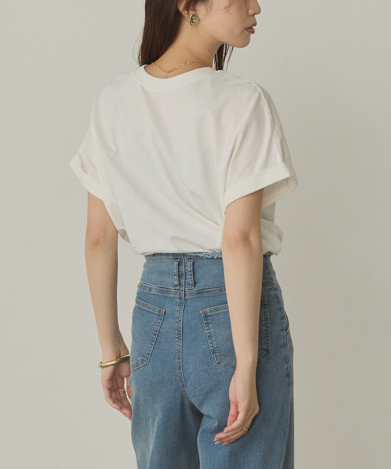 前後2WAY ロゴプリントTシャツ