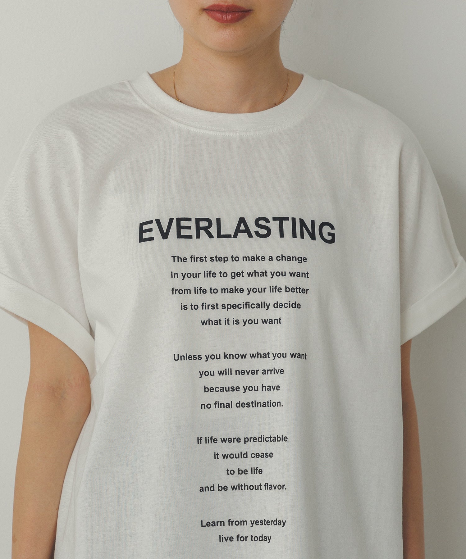 前後2WAY ロゴプリントTシャツ