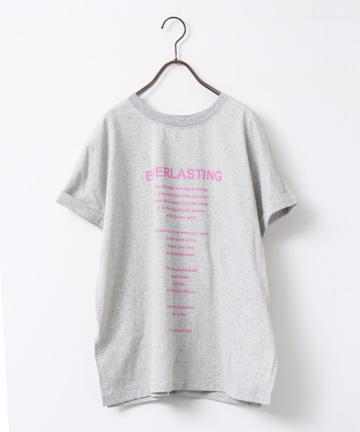 前後2WAY ロゴプリントTシャツ