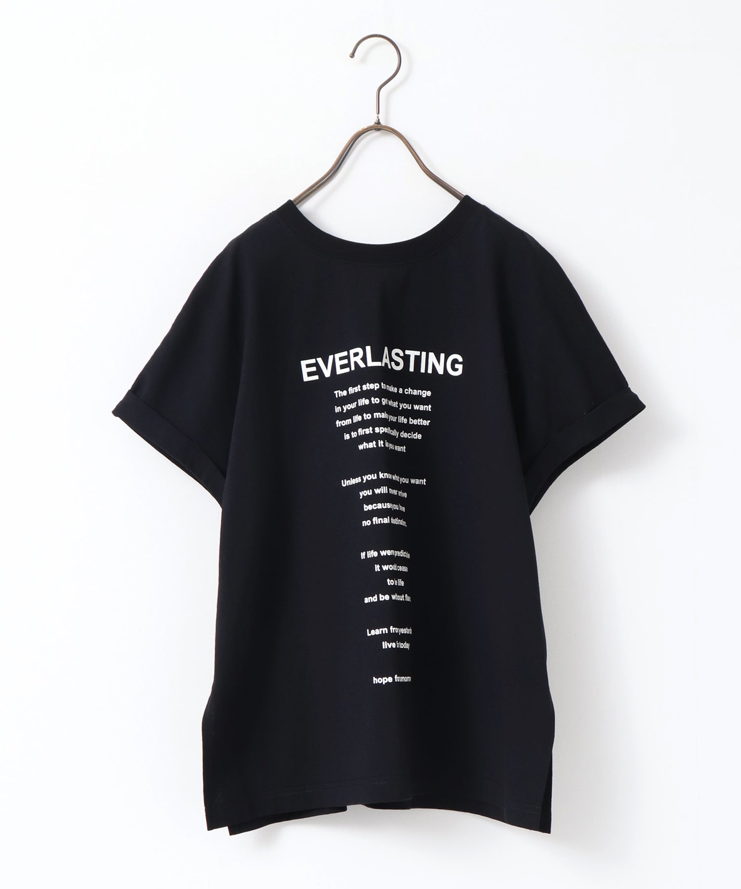 前後2WAY ロゴプリントTシャツ