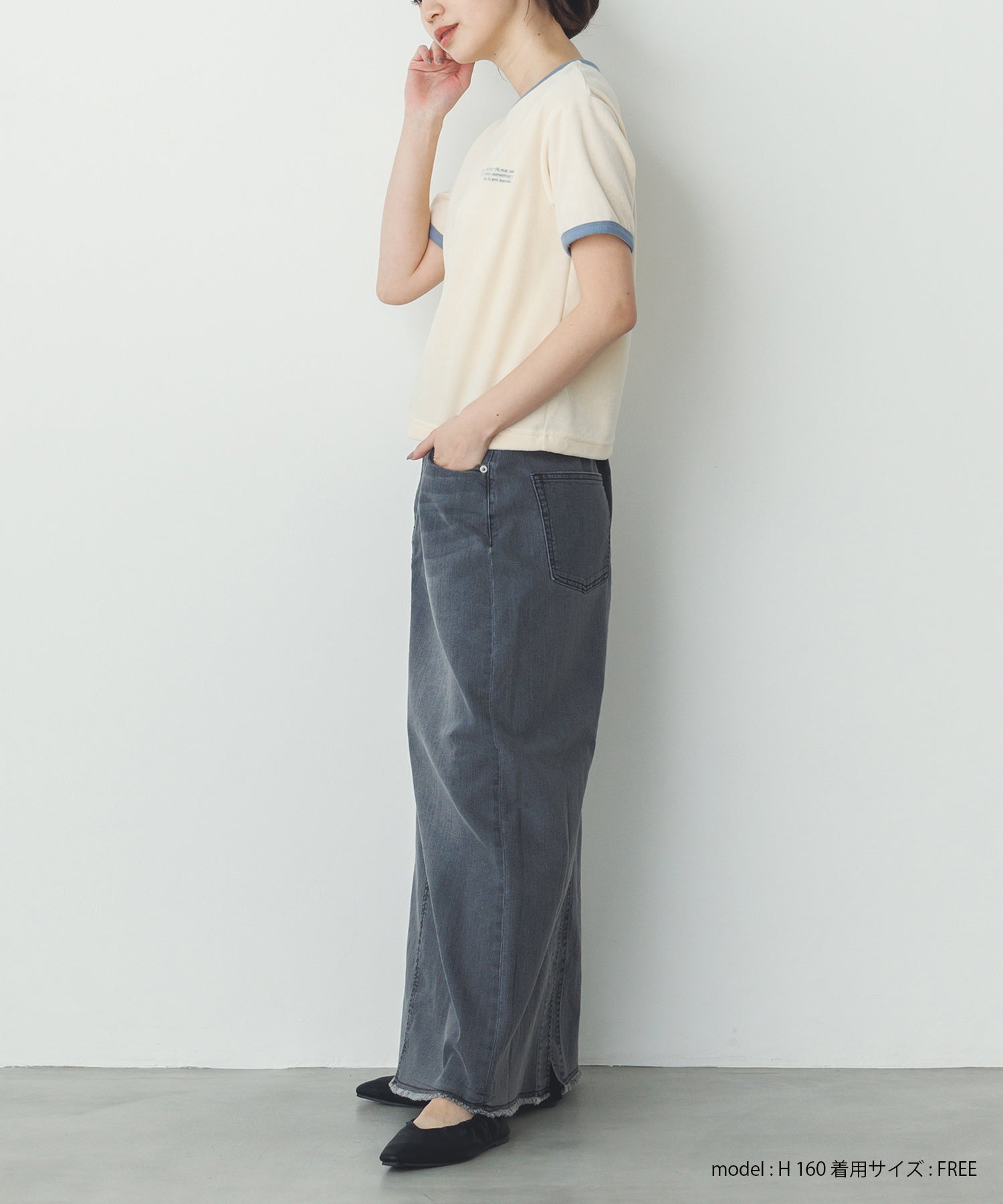 ベロア リンガーTシャツ