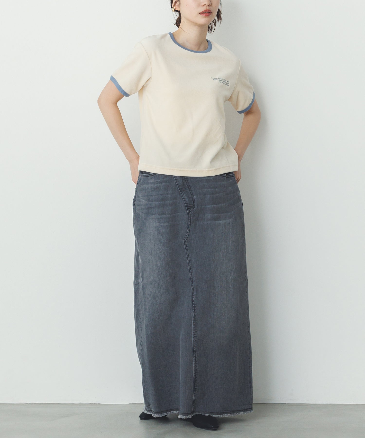 ベロア リンガーTシャツ