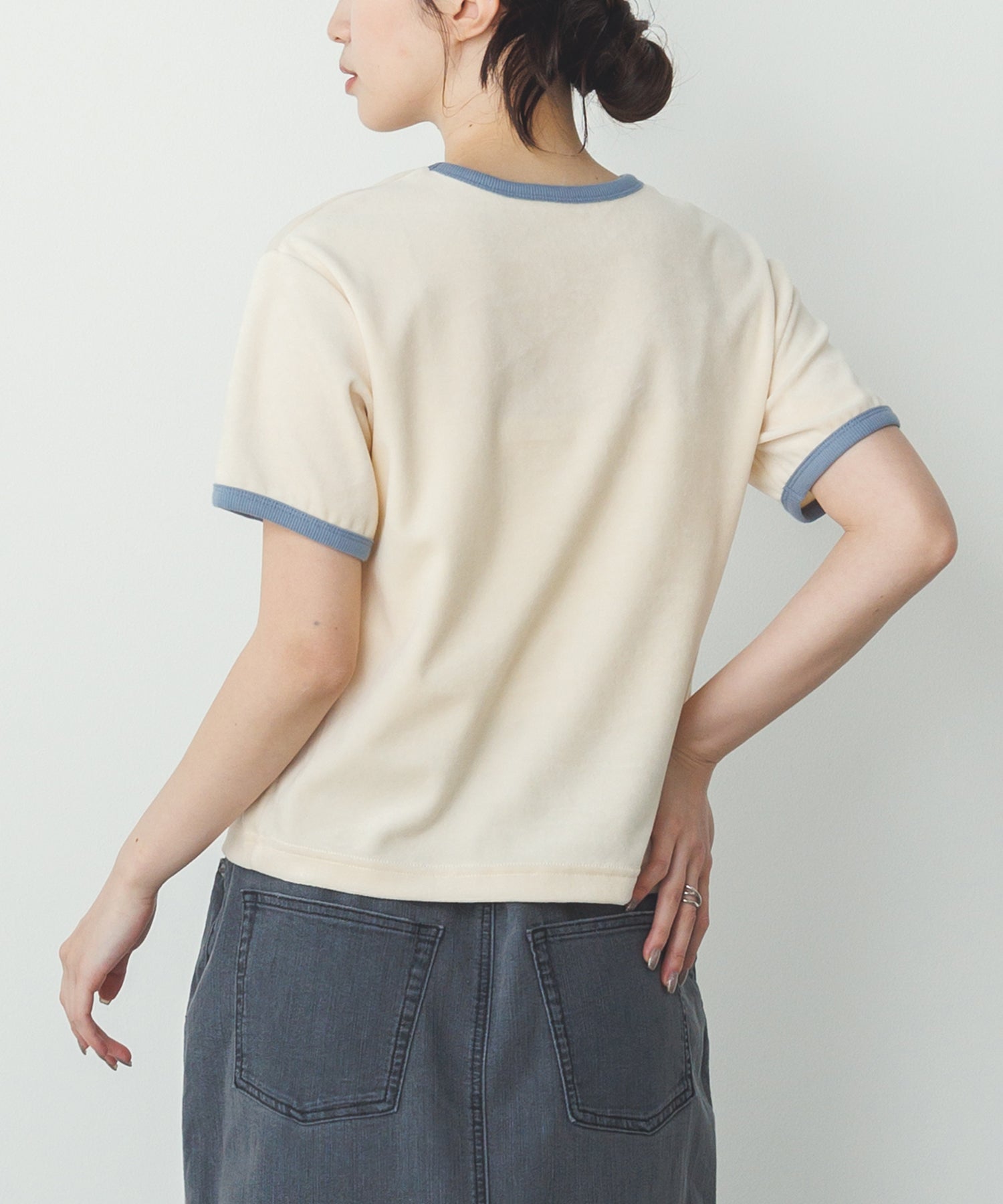 ベロア リンガーTシャツ